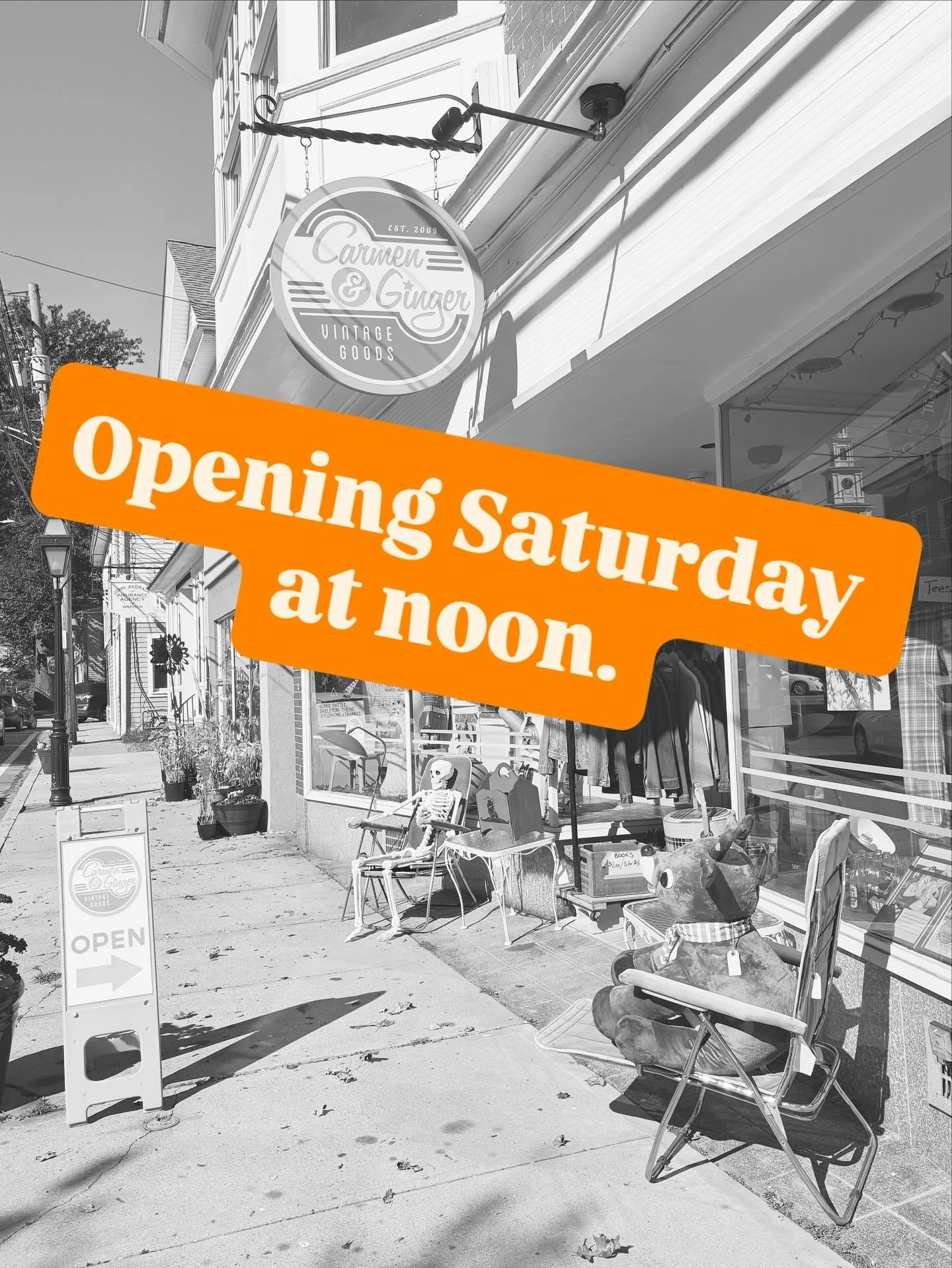 We plan to source some great vintage 60 miles away at an annual event in the morning before we open and can usually return by noon.  We will be open until 7:00pm.