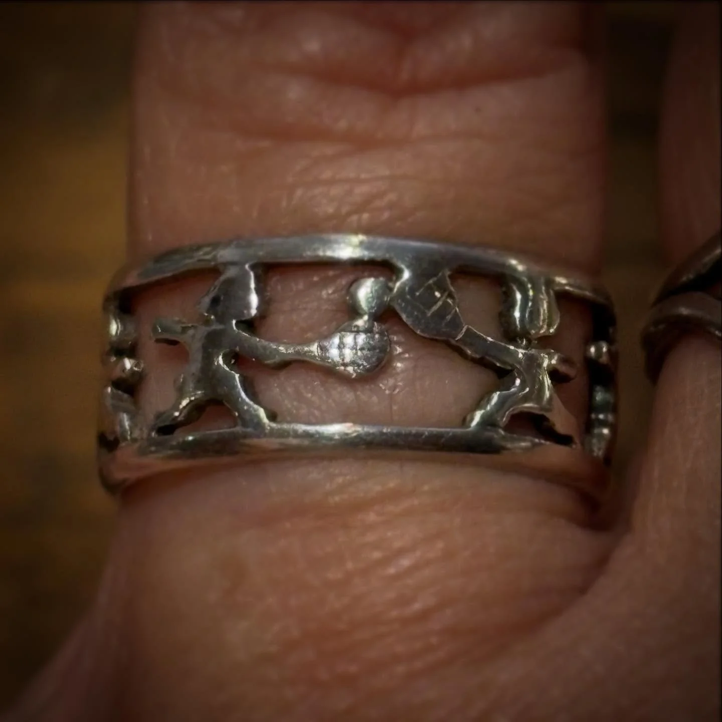 Great racquet sport ring - I think this could even be #pickleball!  Sterling Silver: around a 7.5. $32 in the shop today!