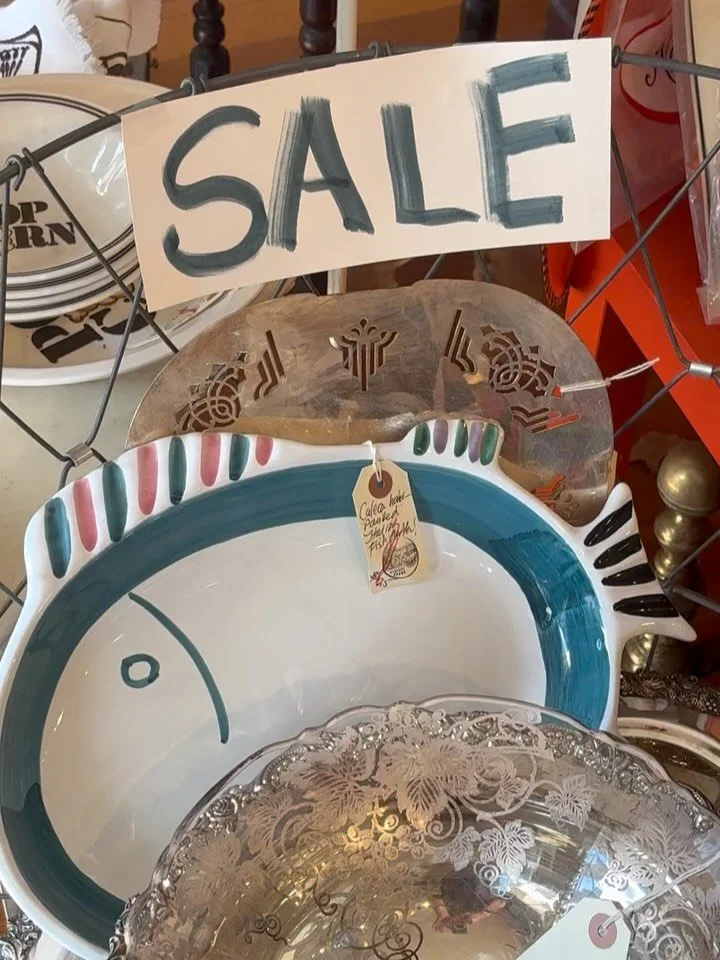 We moved most of the sale items to a section just inside the door.  Most of these are items that have been in the shop that we just slashed to half price.  So if you see something you were on the fence about now is the time!