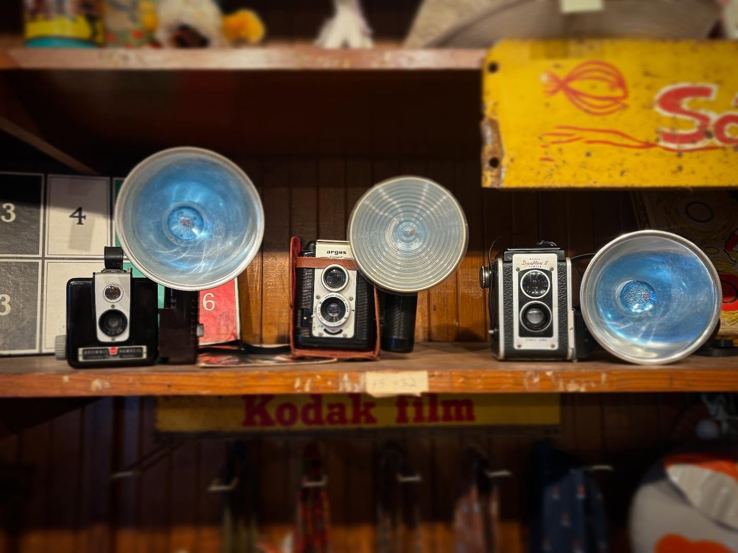 We had three very nice mid-century cameras come in via different paths these past two weeks and finally got them all out. Each is clean, working, and with the original flash. These also make great gifts for collectors as they present so well as well 
