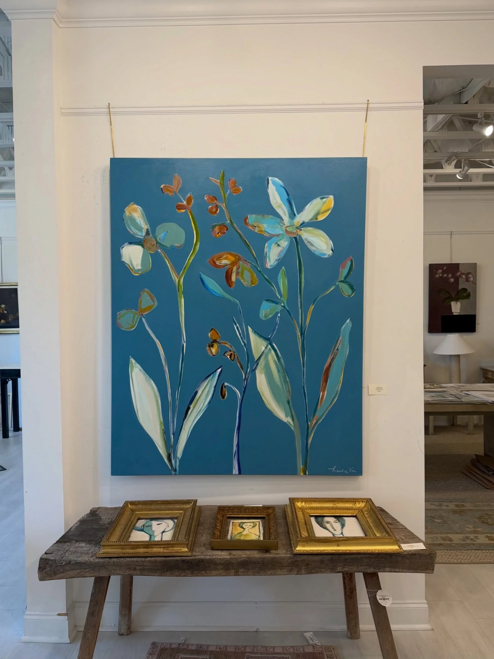NEW WORK DROP! at @huffharrington, and I&rsquo;m so happy about this group I delivered with my little partner 😉! 

I painted them from the nature all around my new studio&hellip;.the greens, the light, the wild berry plant just outside my door. Come