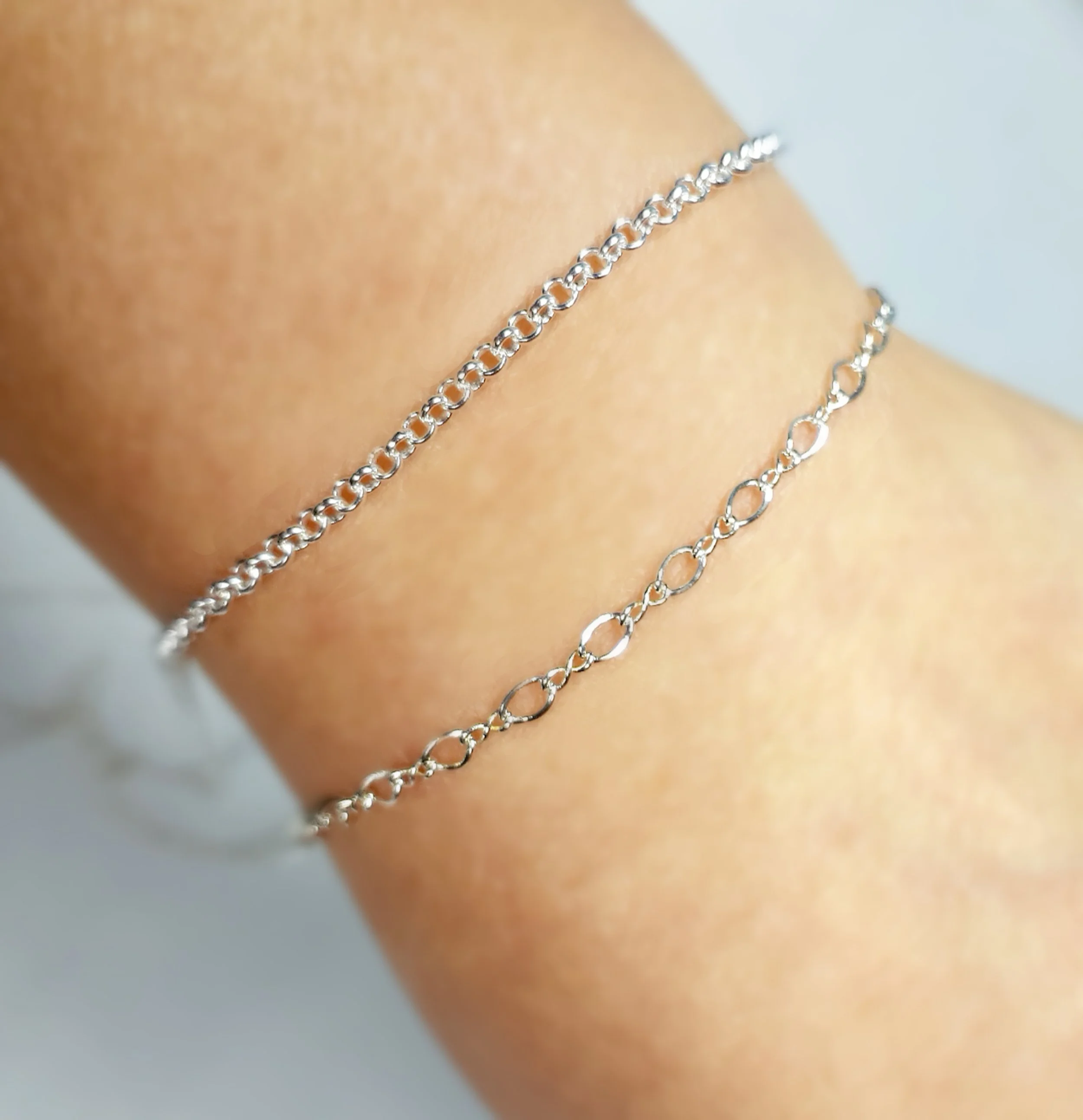 sterling silver bracelet or anklet