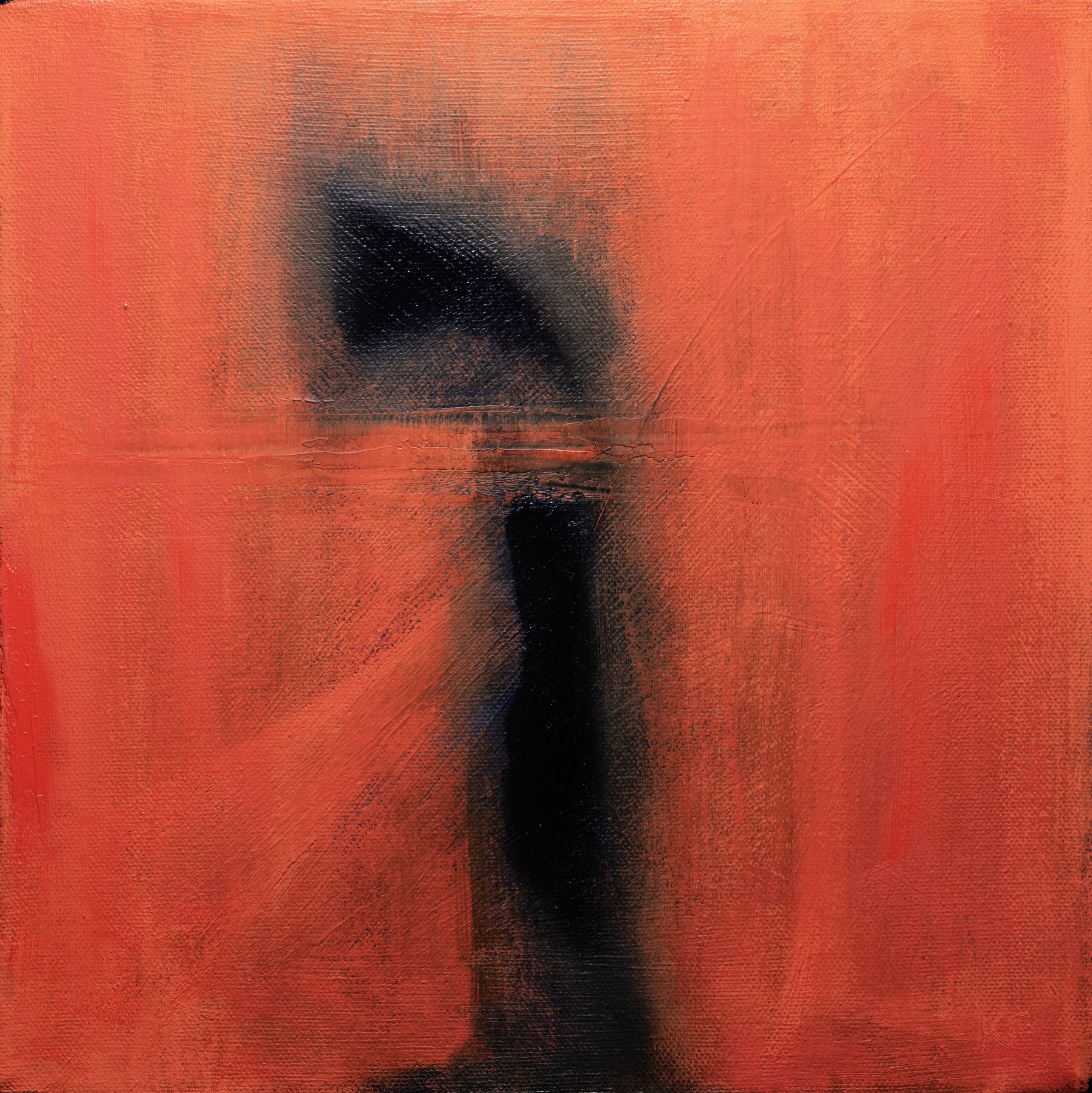 unravelling 3 (2021), oil on canvas, 10 in x 10 in