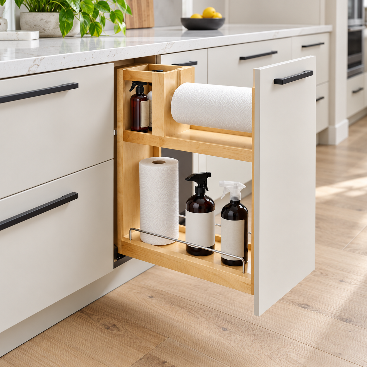 9" Paper Towel Pullout