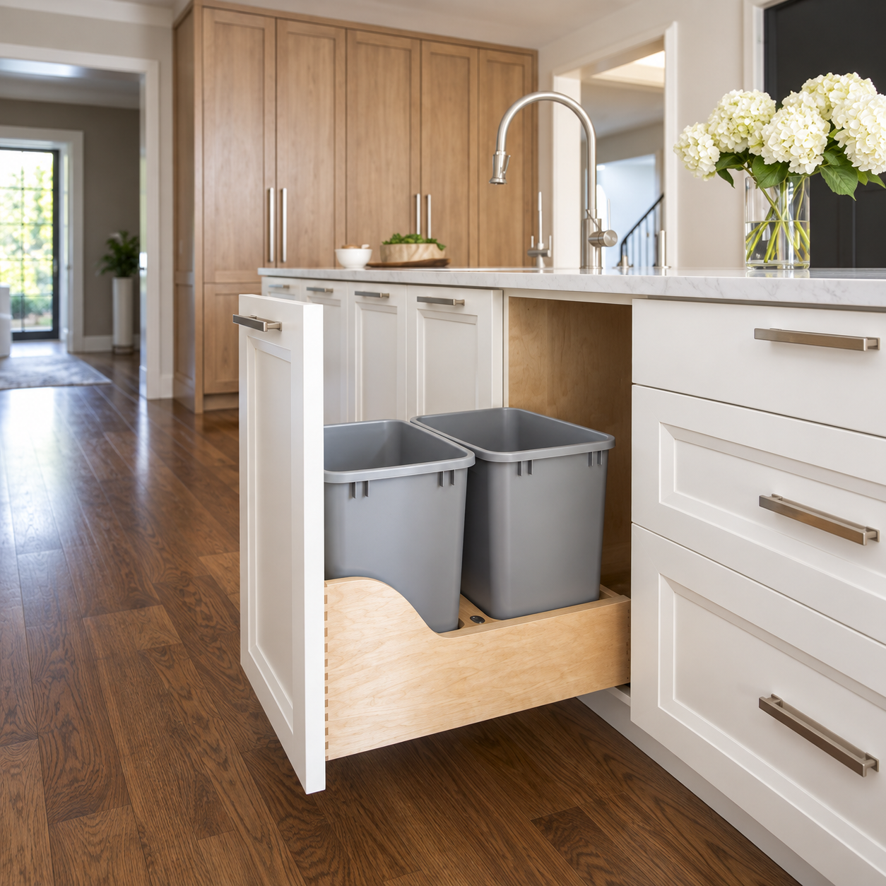 18" Garbage & Recycling Pullout