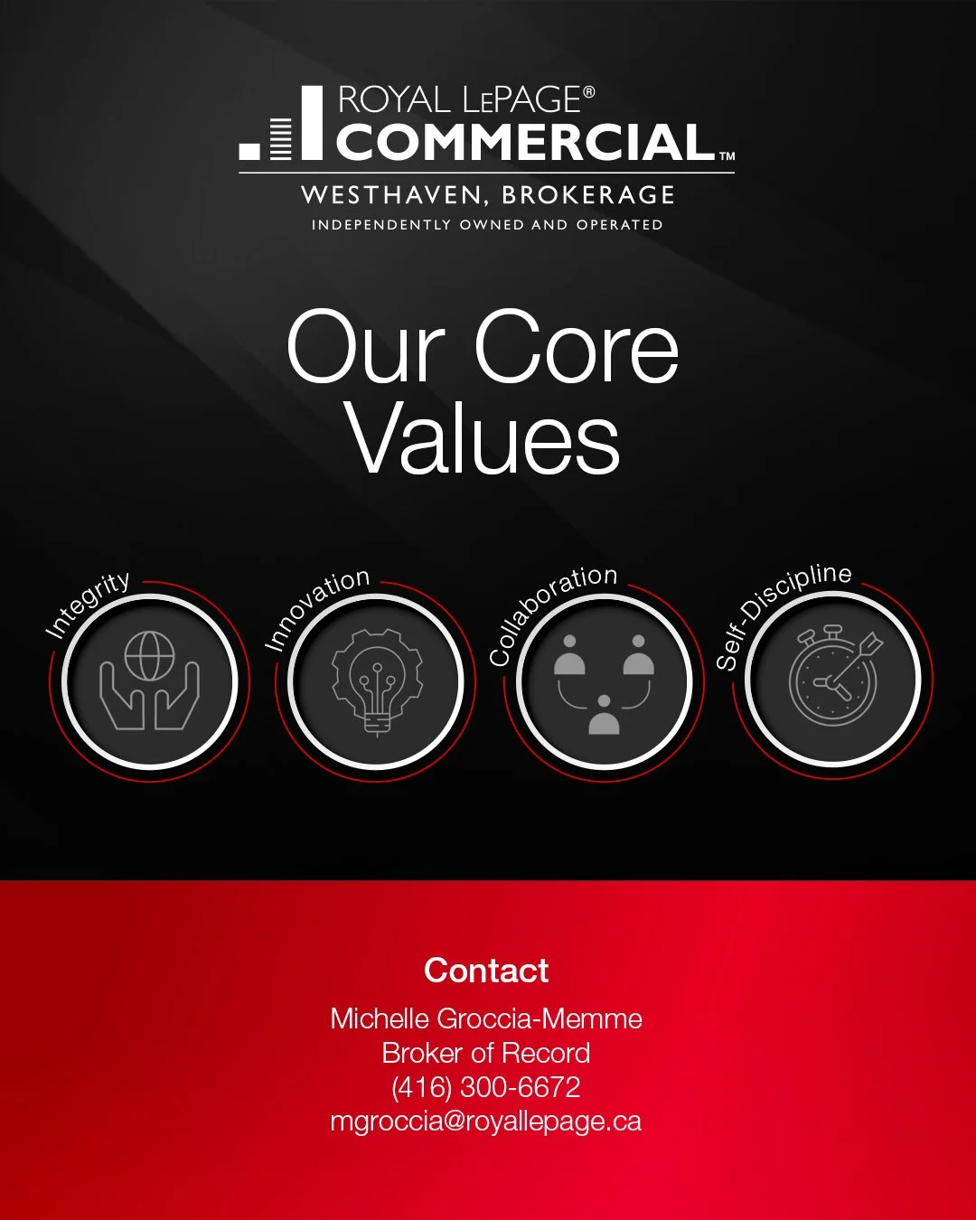 Our Core Values | Royal LePage Commercial Westhaven