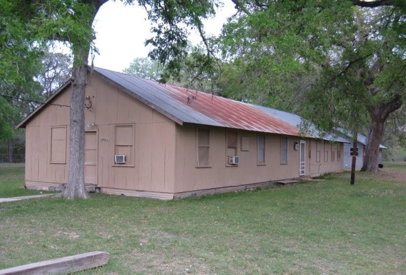 Rustic cabin at a summer camp