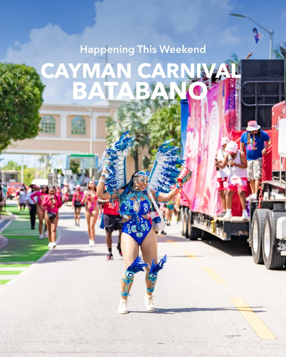 Are you 'Ready Fi Di Road'? 🎶 💃 ✨

Happening tomorrow, this year's #CaymanCarnivalBatabano will be taking over the roads - so drivers, stay alert! 🚘

Starting in the centre of George Town and ending by Seven Mile Beach, this annual event is all ab