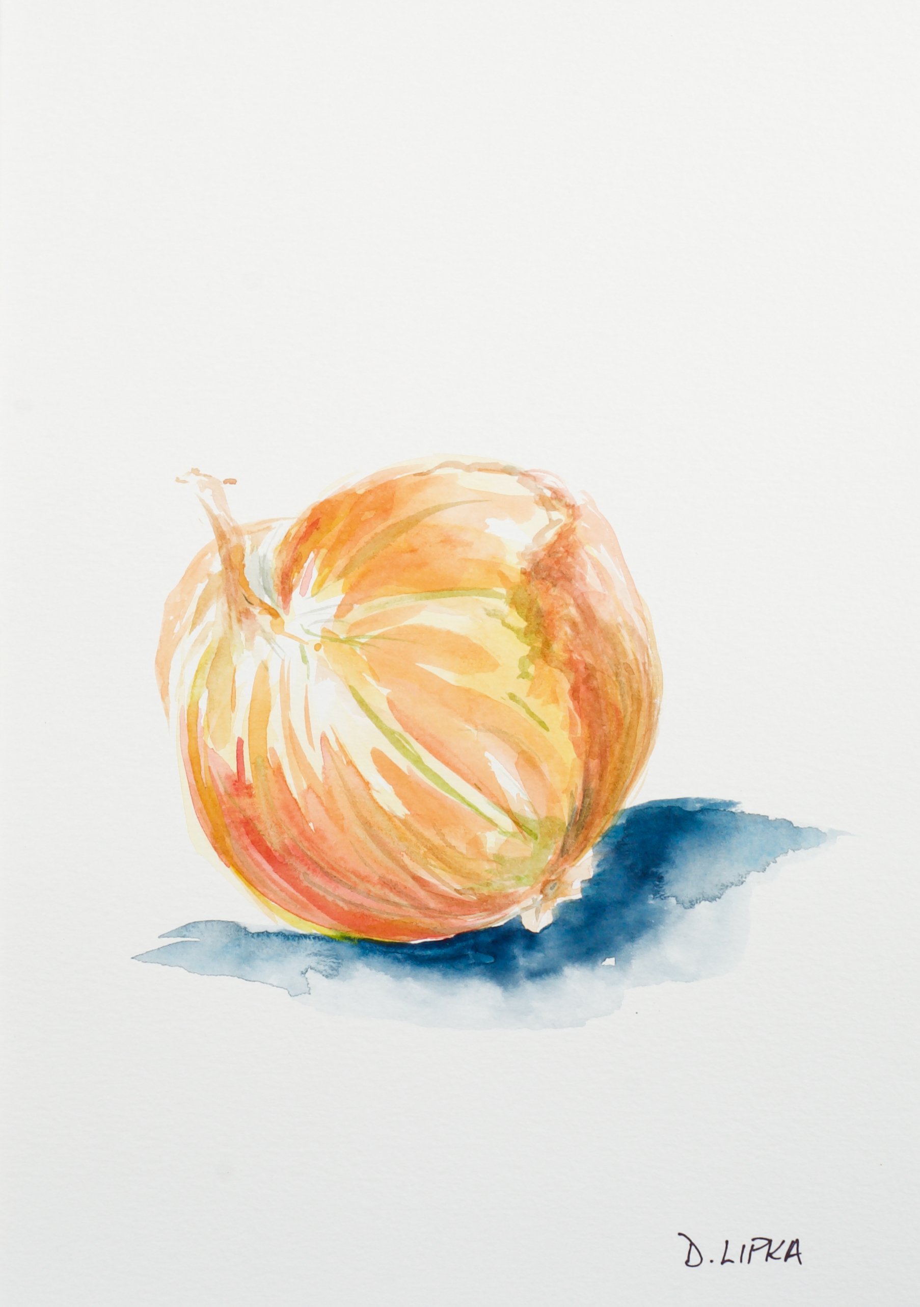 Lone Onion #2 | | Watercolor on Paper