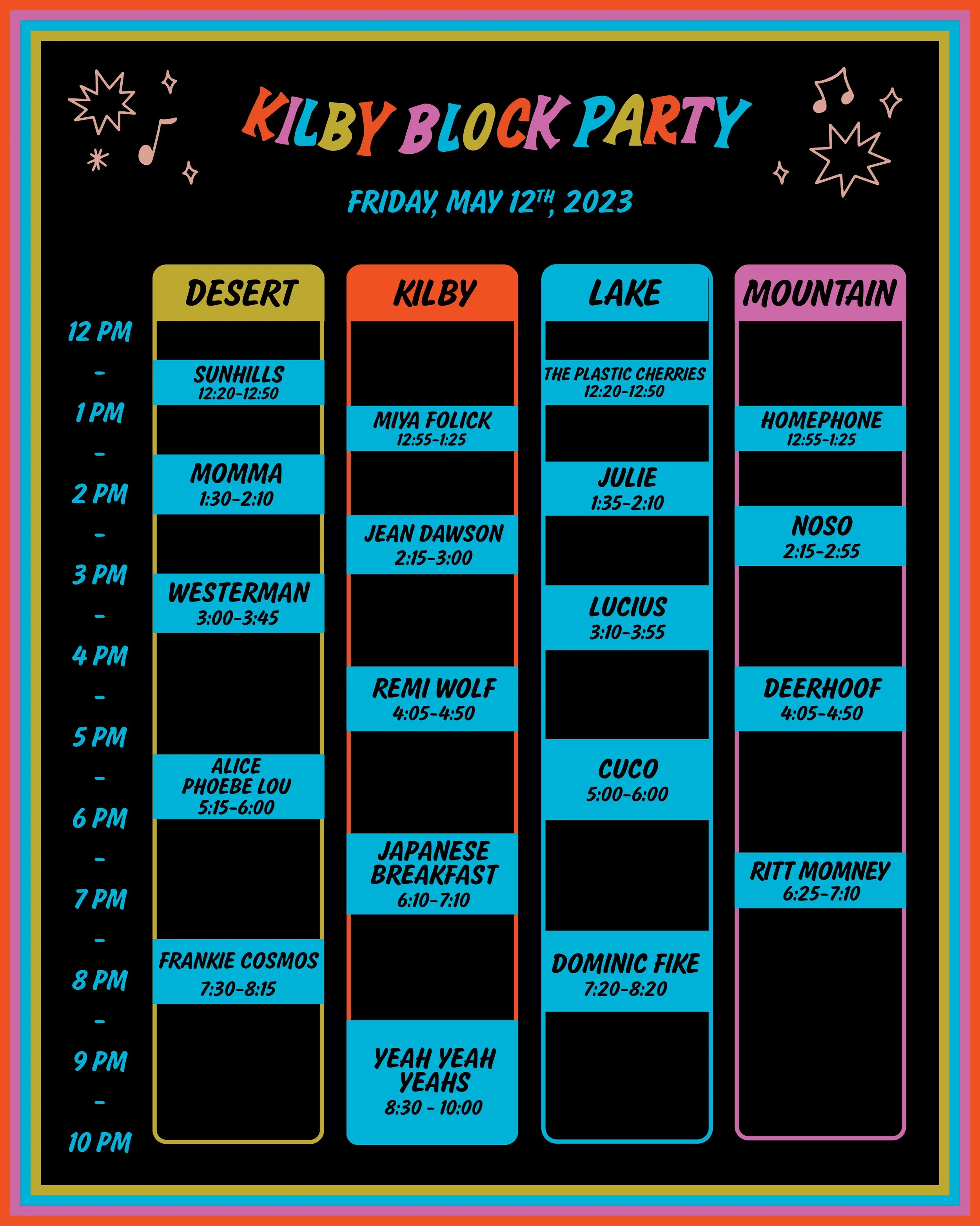 Line Up — Kilby Block Party