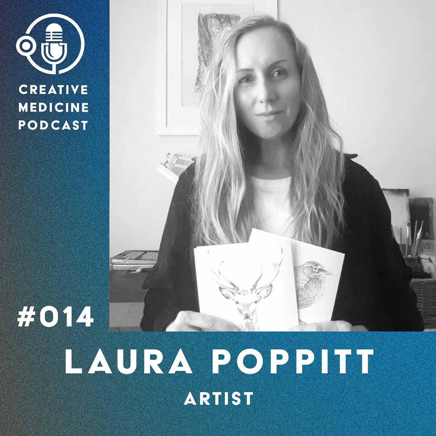 On this week&rsquo;s episode of the Creative Medicine Podcast, I speak to Artist Laura Poppitt  @poppitt.art 🎨

Full episode available at your favourite streaming platform. Link in bio 👆

We speak about Laura&rsquo;s journey with alcohol dependence