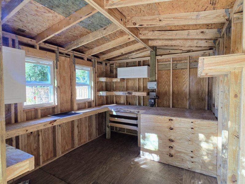 Custom Shelves Inside Workshop