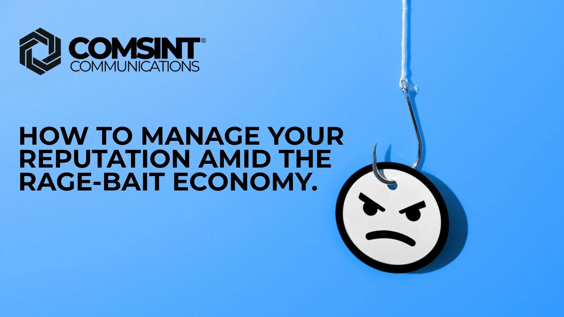 A hook sunk into an angry face emoji.