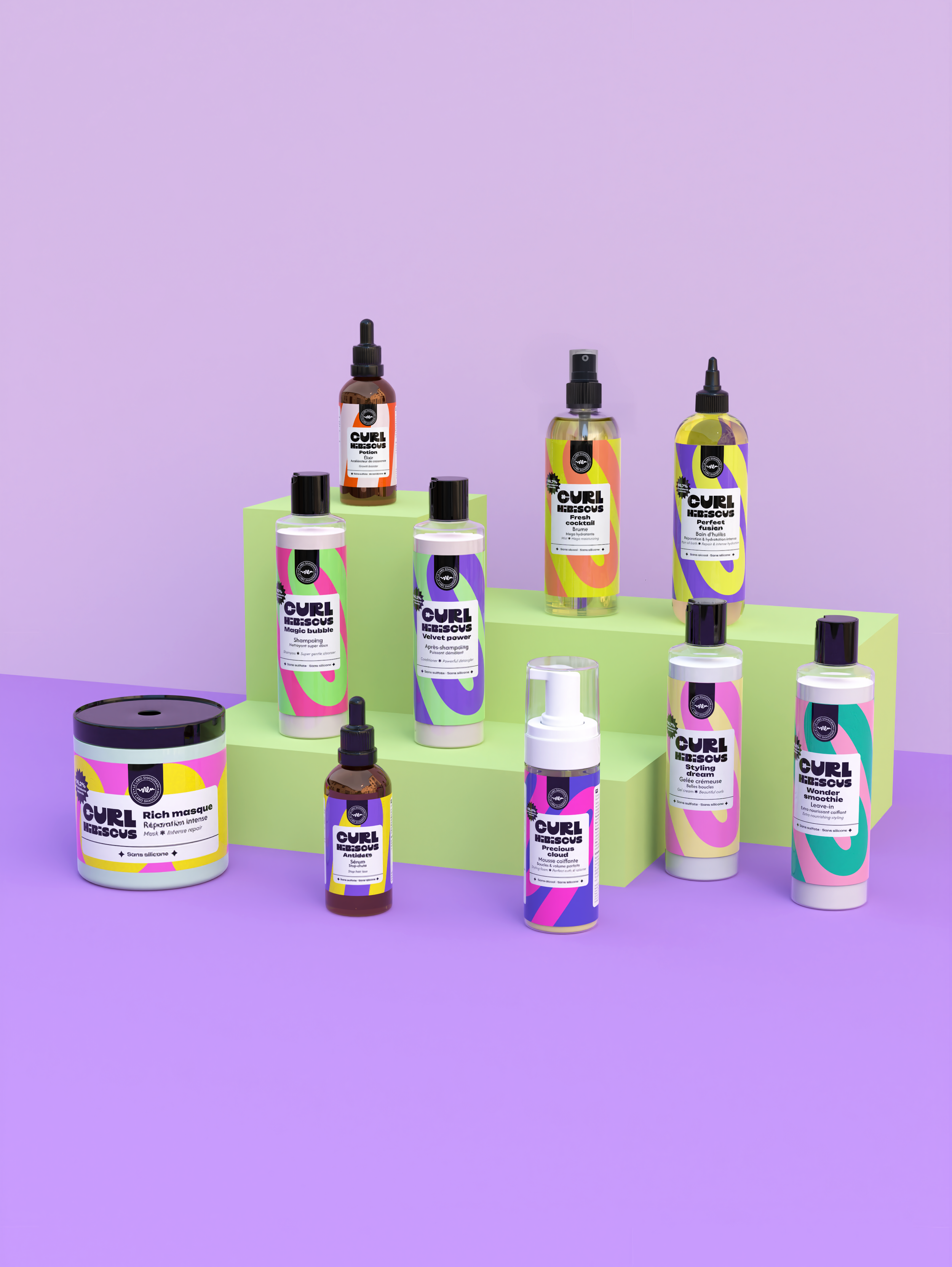 gamme produits capillaires curl hibiscus