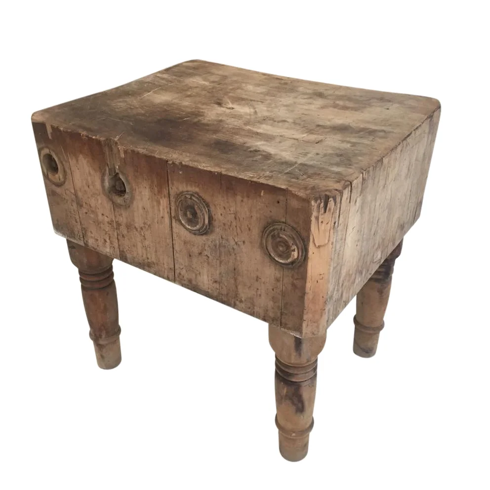 Early 20th Century American Butcher Chopping Block 