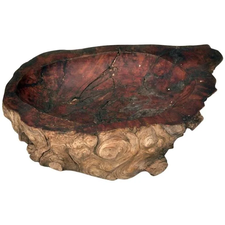 Large Primitive Burl Bowl