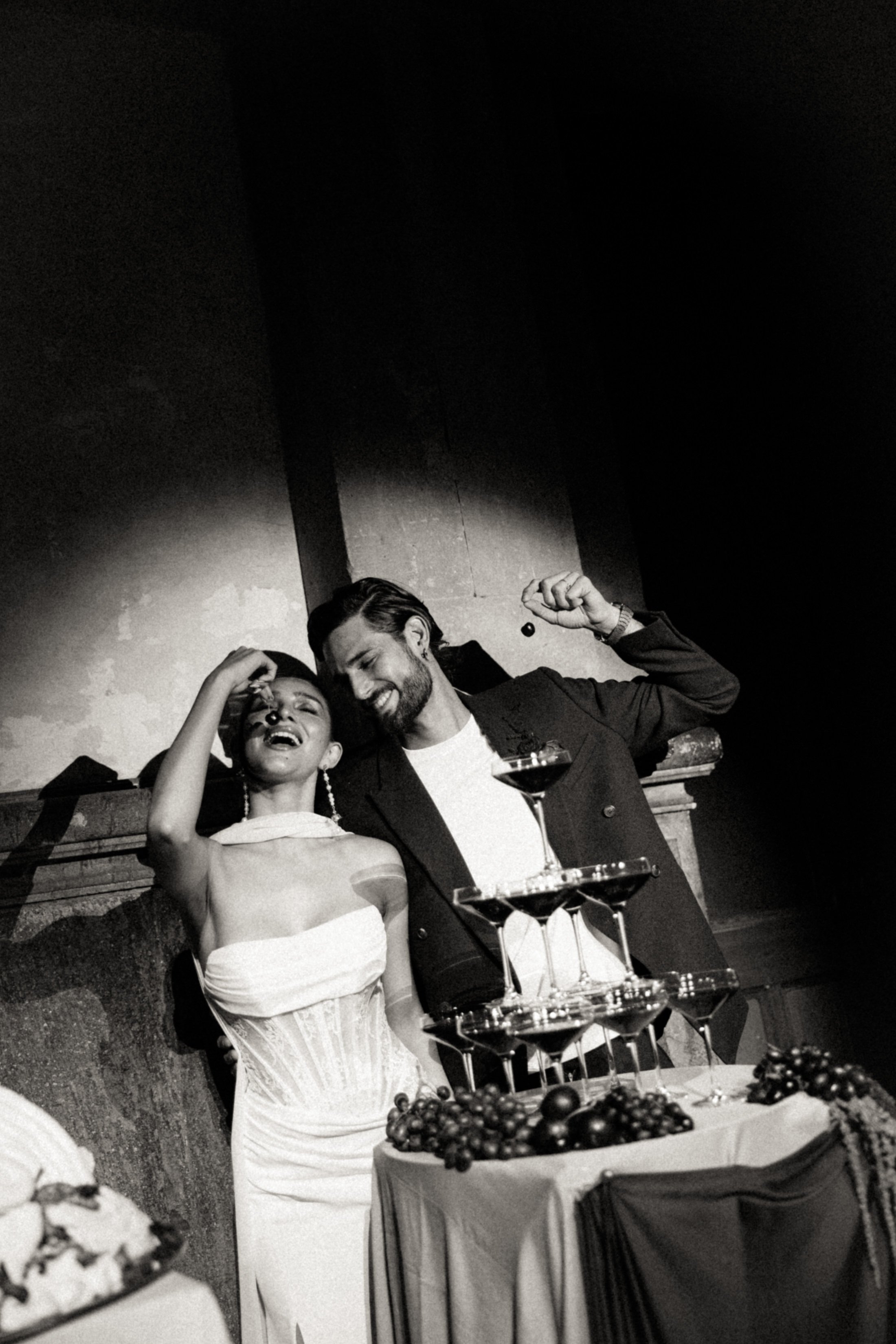 Candid wedding moment overlooking the coast, Palm Springs California