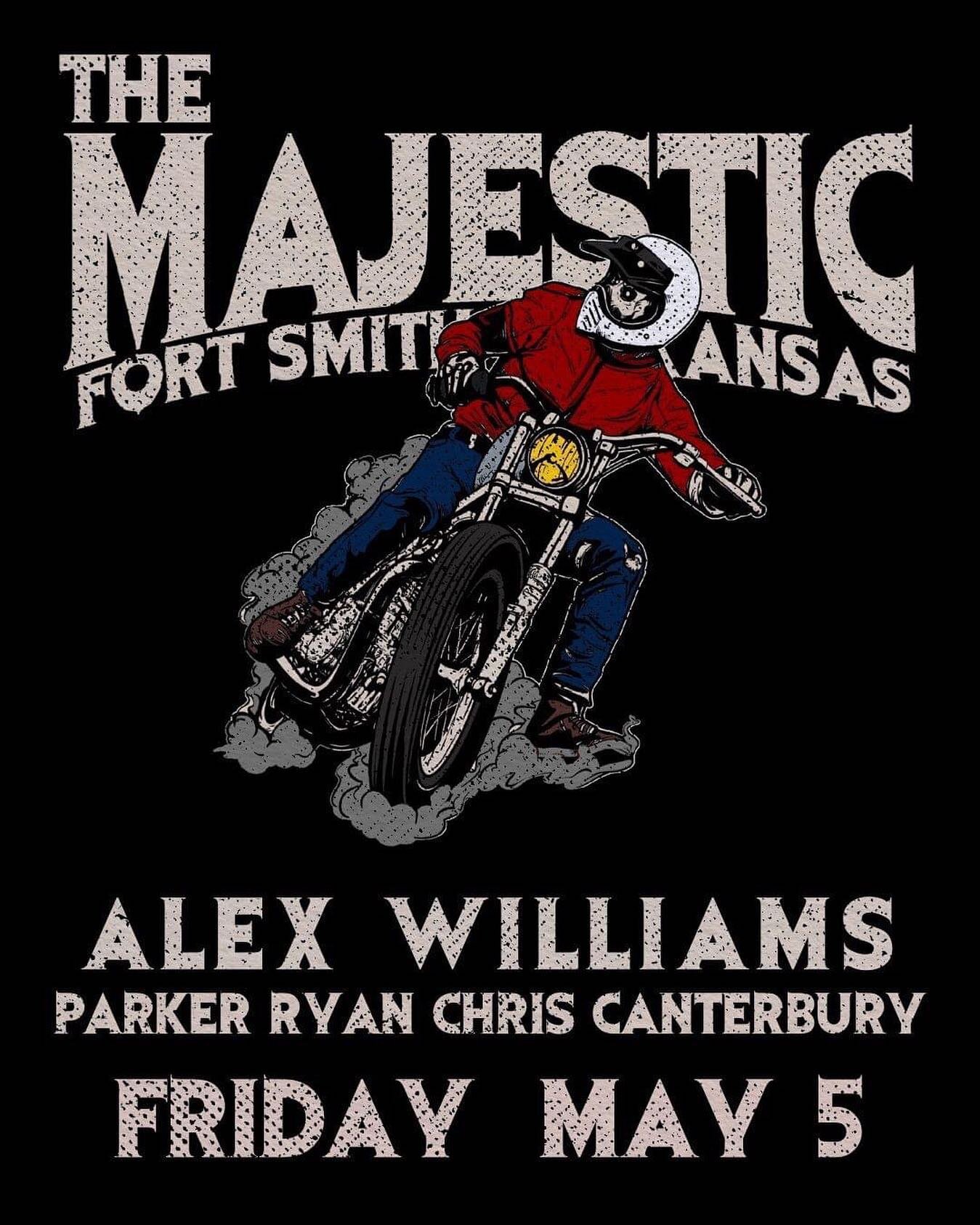 Looking forward to being back in Ft Smith at the @majesticfortsmith on May 5 with @alexwilliams_official and @parker_ryannn
