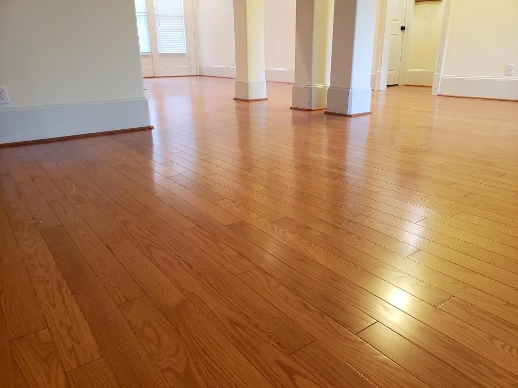 Finished hardwood flooring in an Atlanta-area home