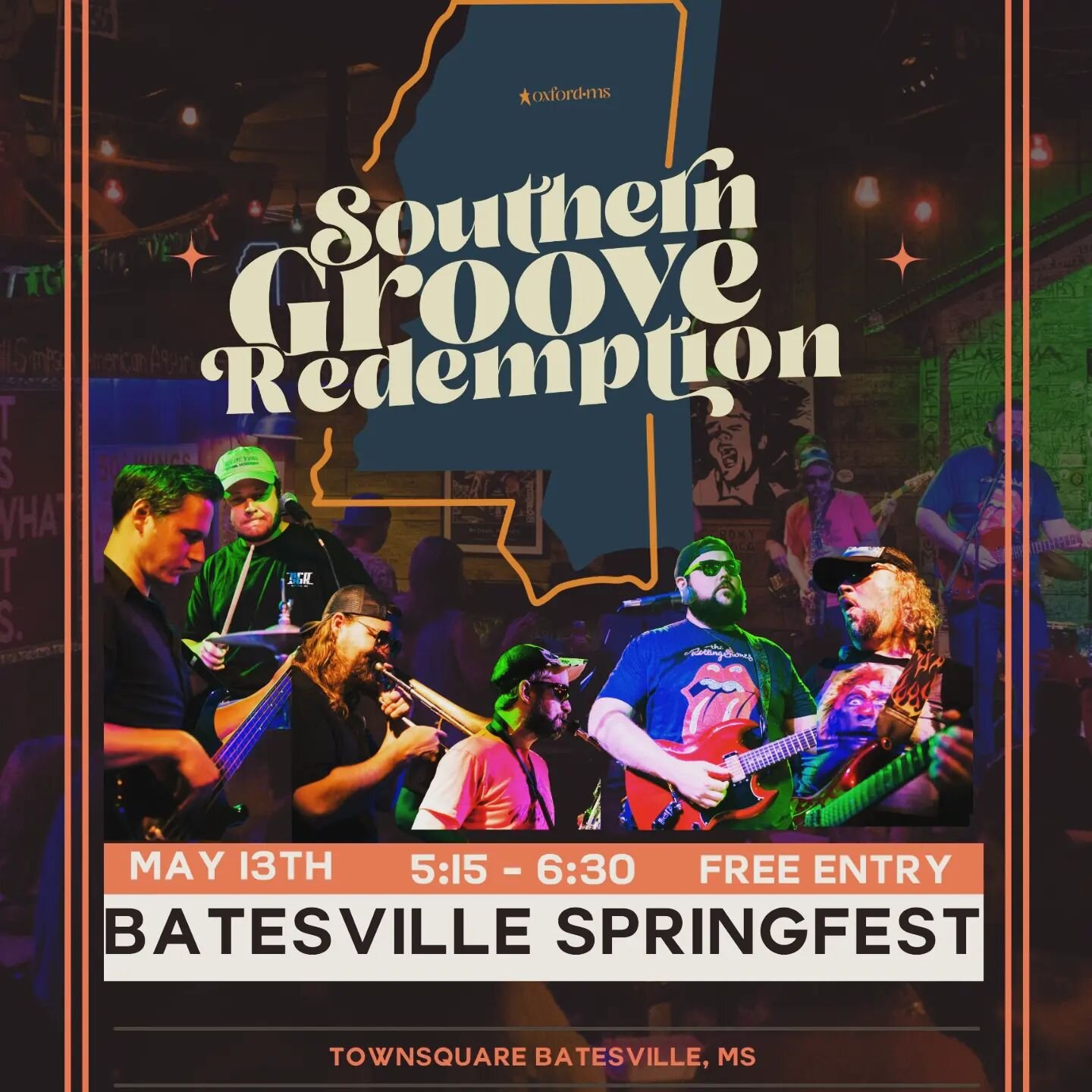 Its official! Me and the boys  @sgrmusicms , will be playing at the Batesville Springfest this year. Y'all make plans to come get down with us ! 
@batesvillemsmainstreet