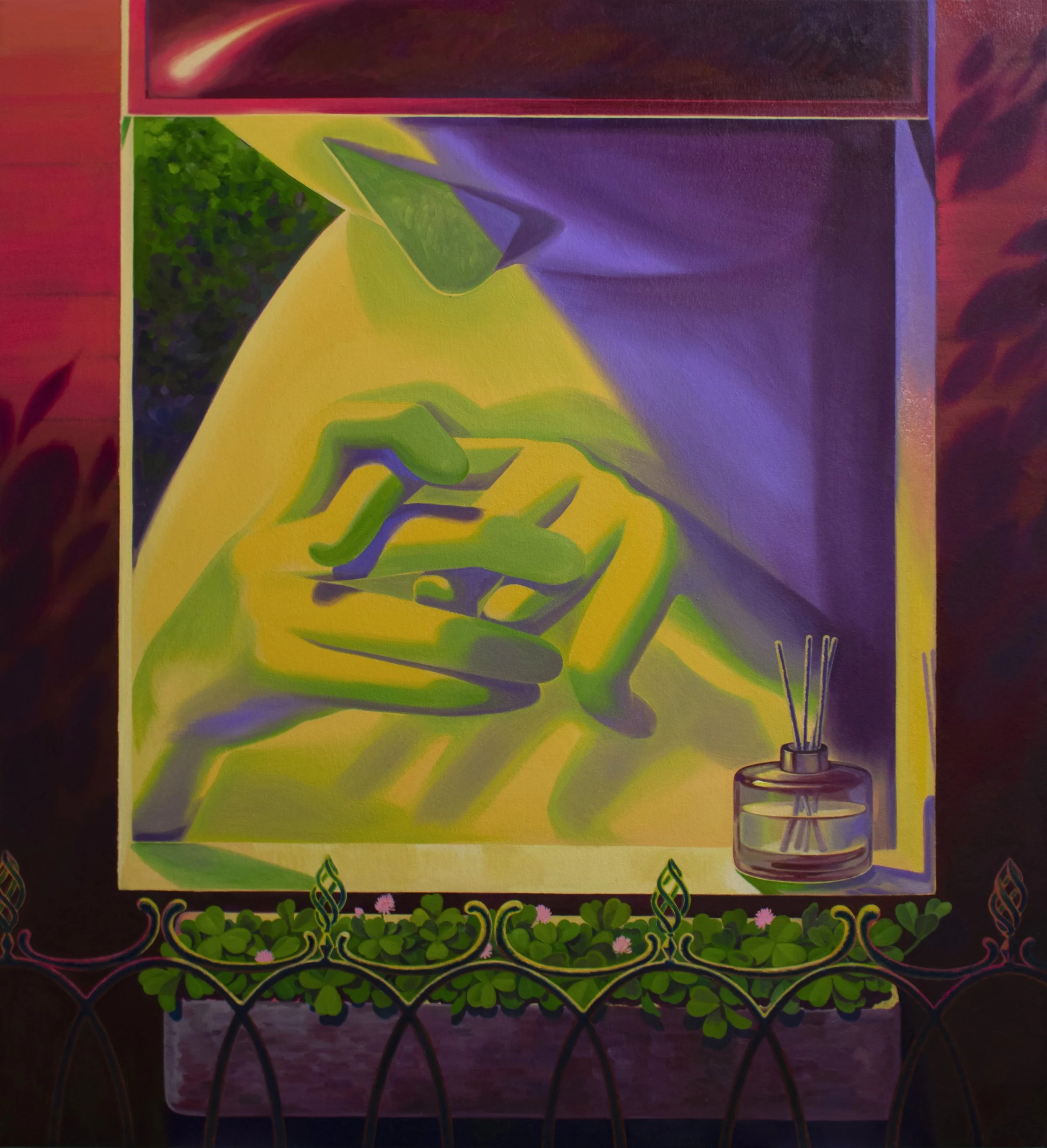 Hope
58.5 x 53 inches, oil and baking soda on canvas, 2025