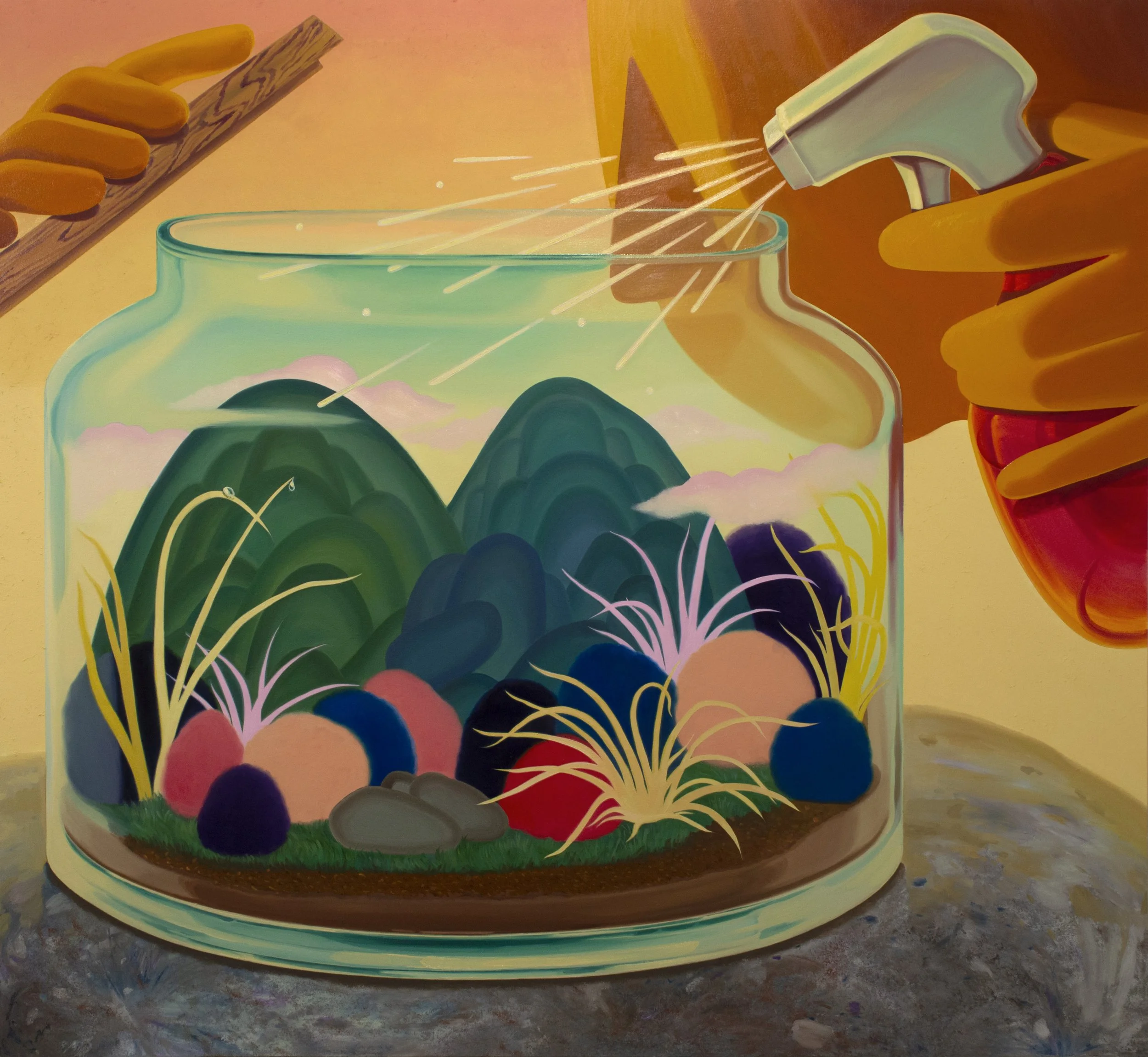 Small World
oil on canvas, 63.25 x 68 inches, 2026