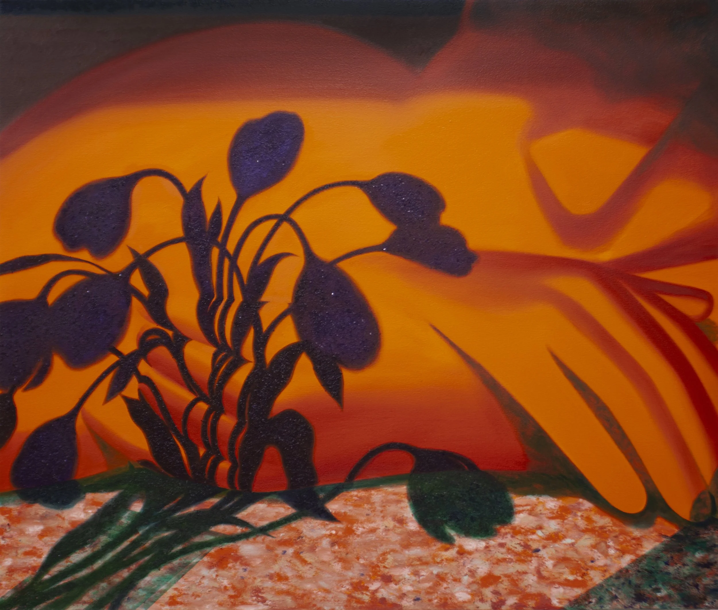Undelivered
36.75 x 43.25 inches, oil, crushed glass, and oil stick on canvas, 2025