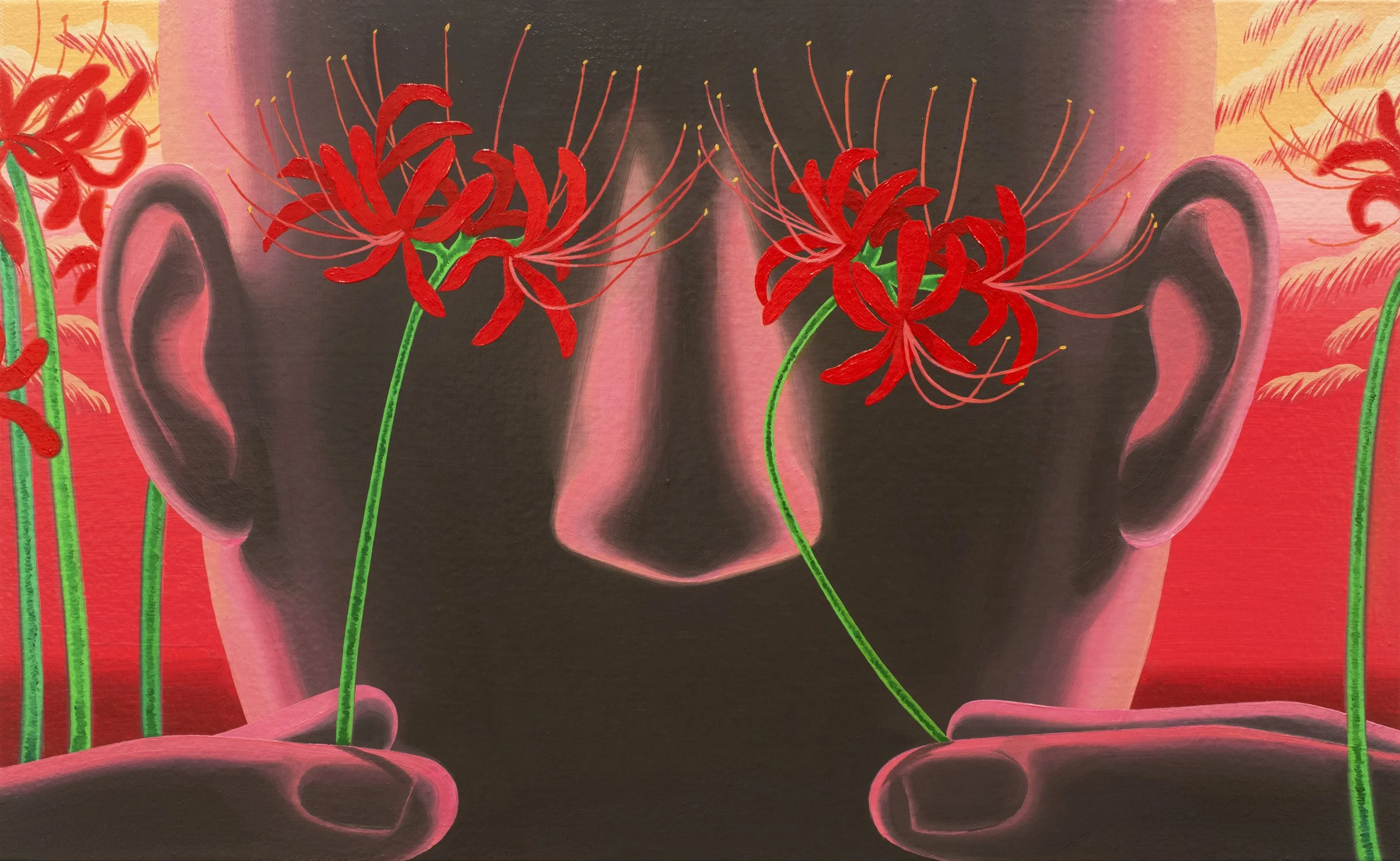 Lingering 
oil on canvas, 12 x 19.25 inches, 2026
