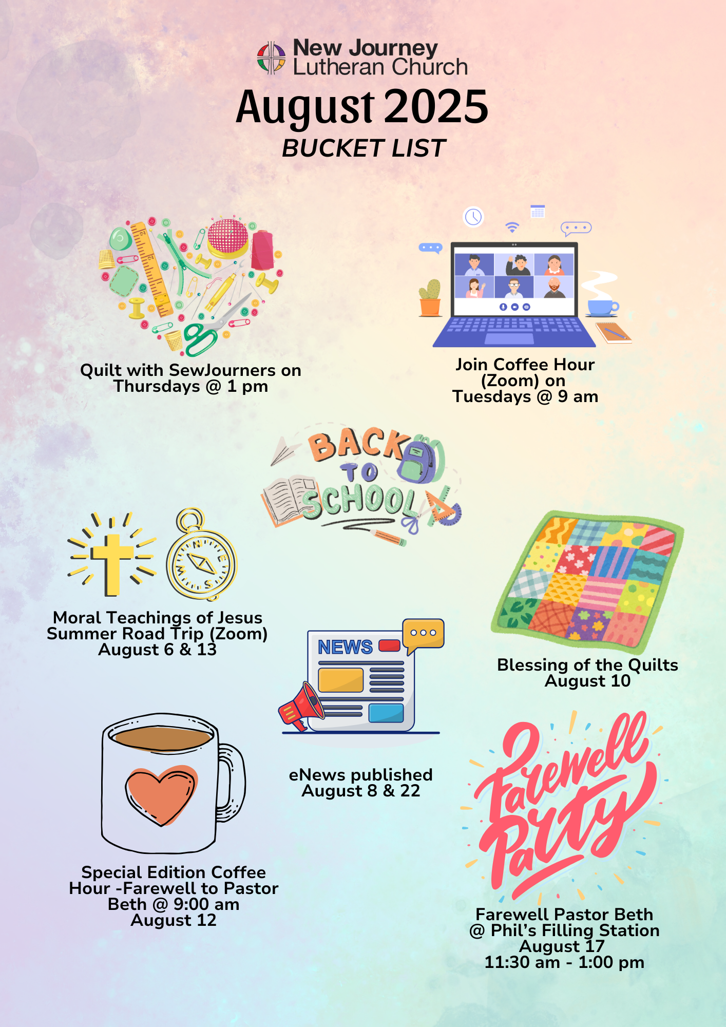 Bucket List for August 2025