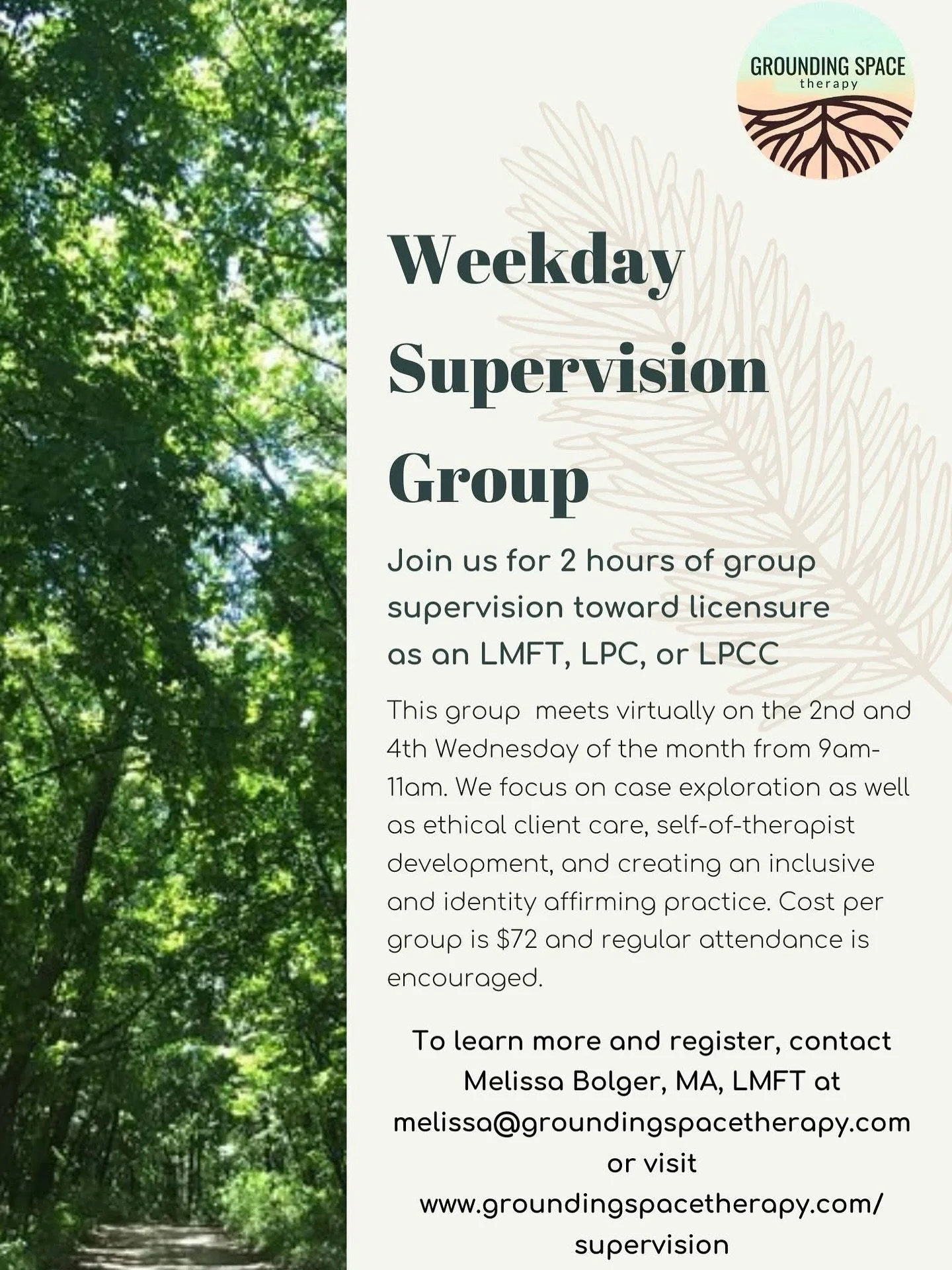 📣Calling all prelicensed LMFT, LPC, and LPCC folks who are looking for group supervision hours! 

🤗 Join an amazing virtual group with current openings for folks who want a standing group of providers who collaborate and grow together in community 