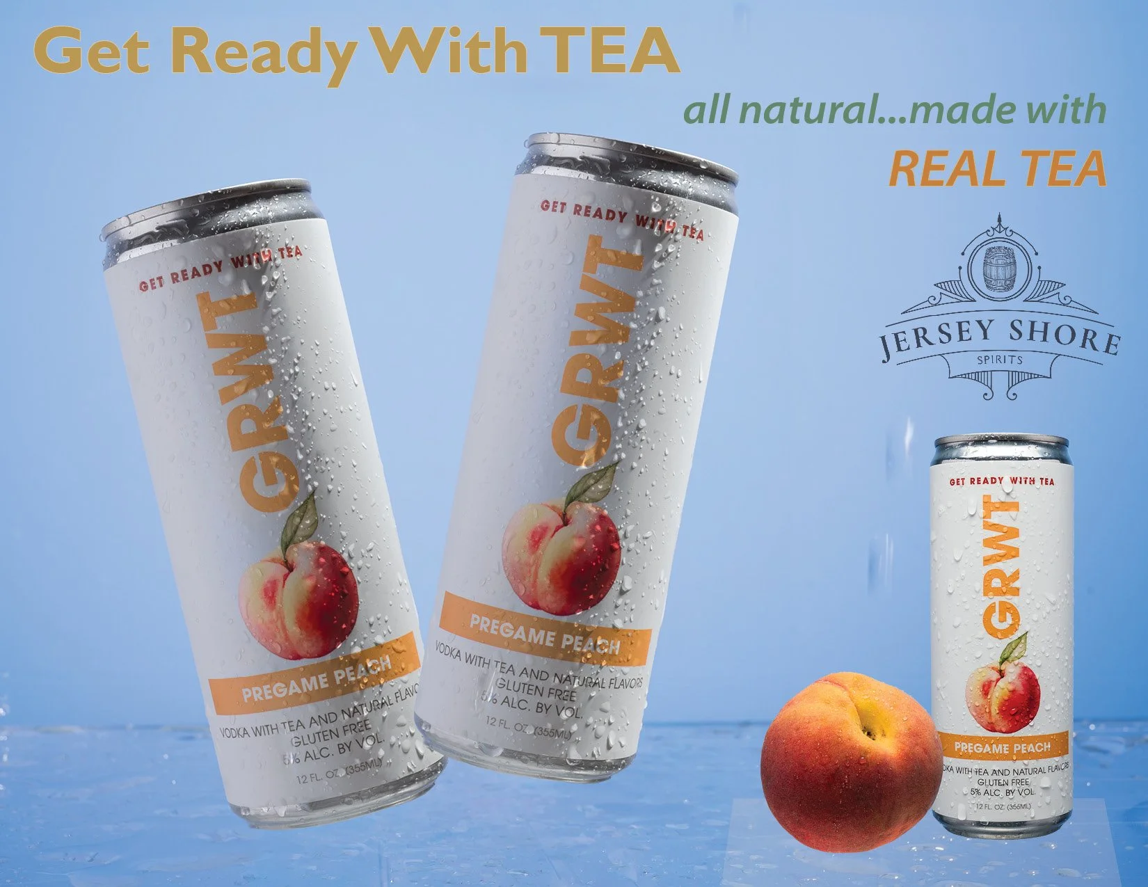 Social Media ad for Get Ready With Tea (GRWT by Jersey Shore Spirits)  No AI used