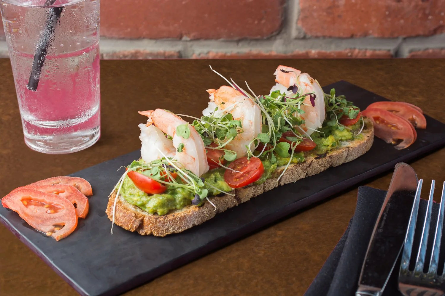 Shrimp Bruschetta at Metropolitan Cafe in Downtown Freehold, New Jersey