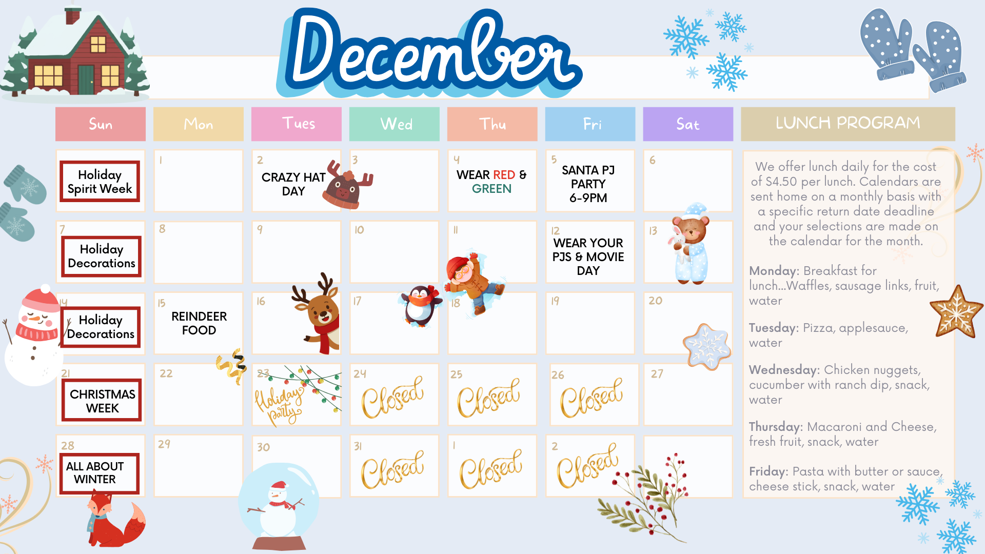 December 2025 Calendar 