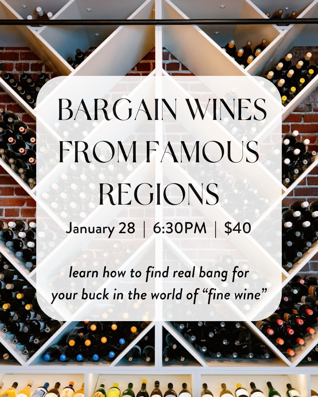 Bargain Wines from Famous Regions, $40