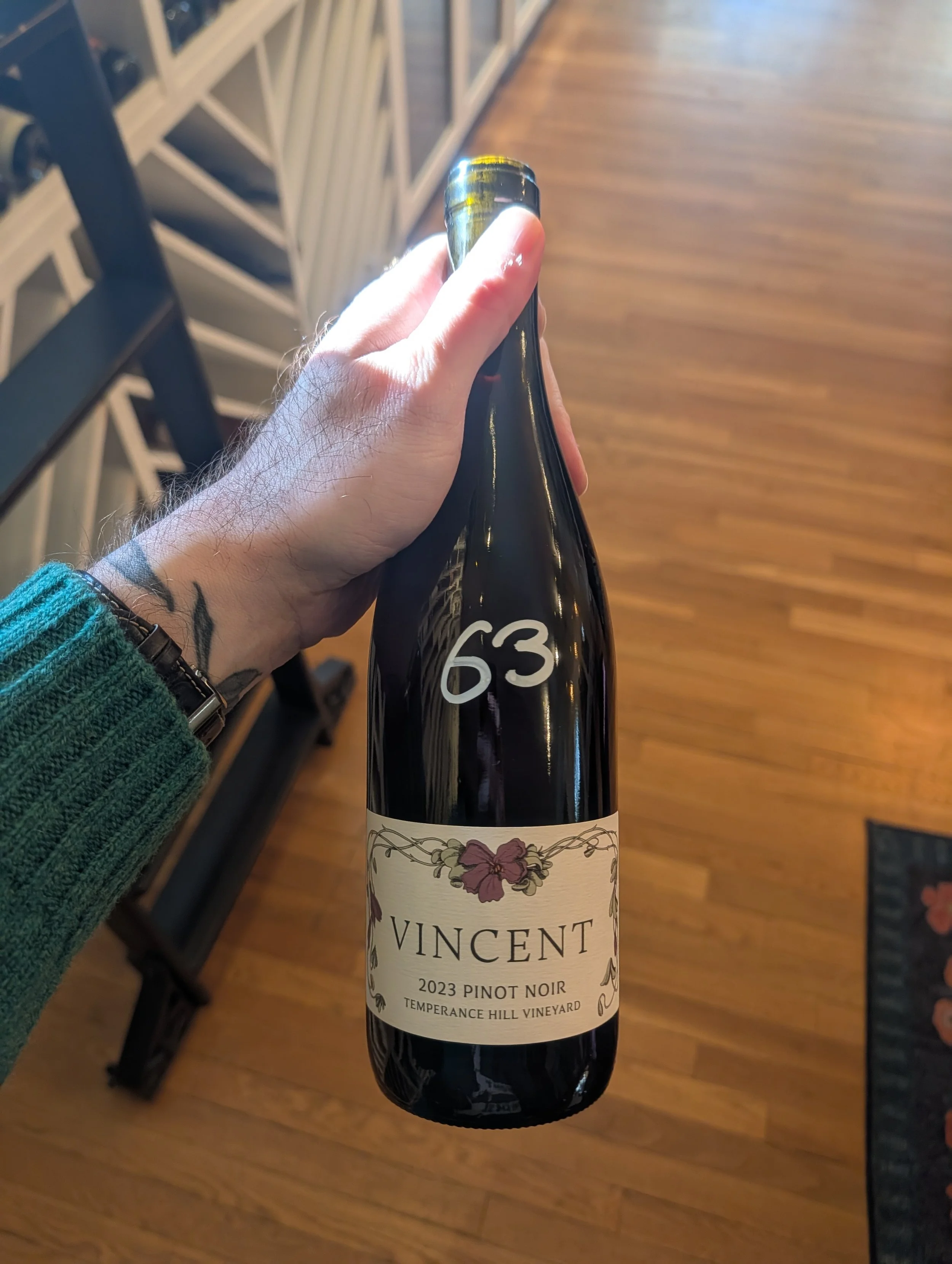 Vincent Wines, 2023 Temperence Hill Pinot Noir