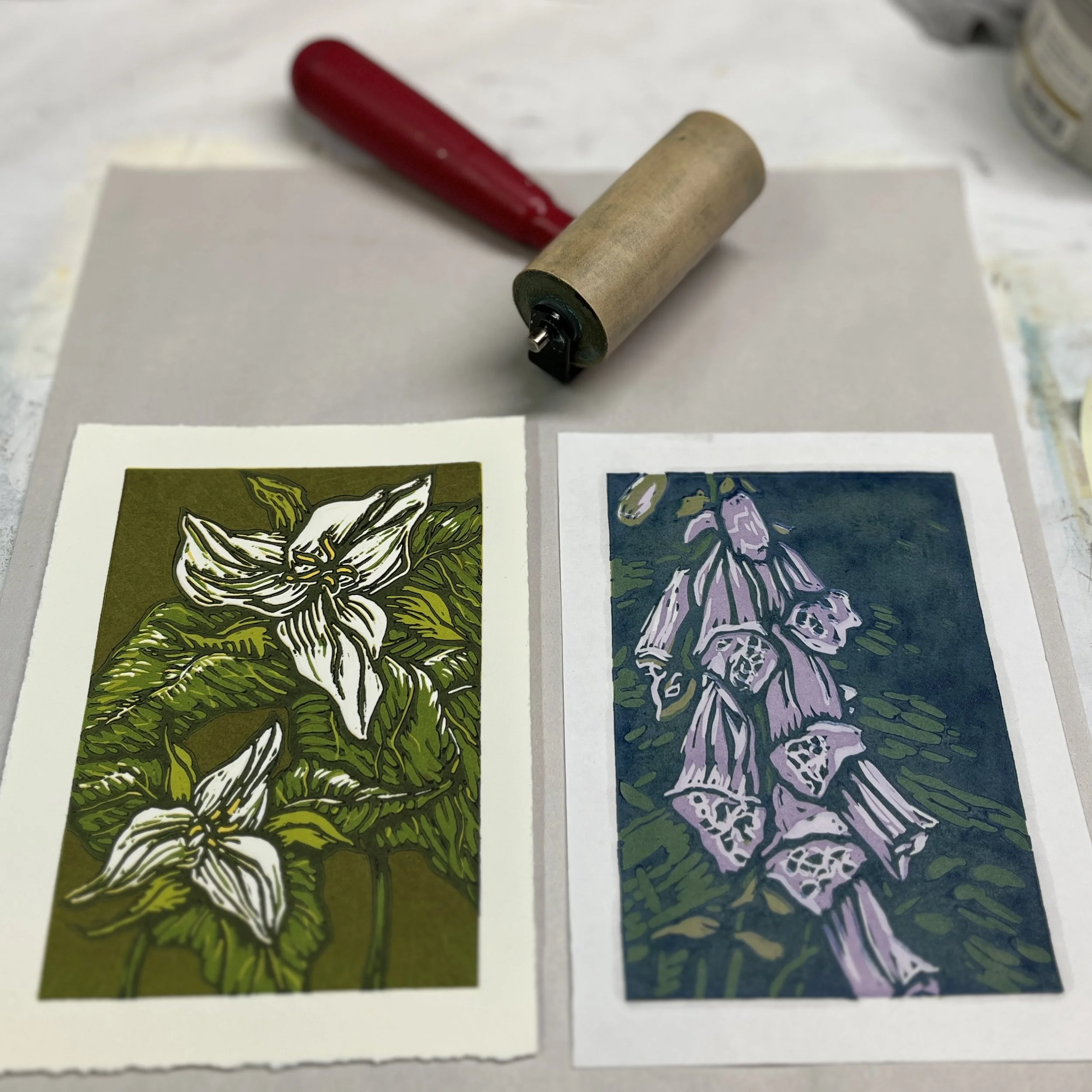 Reduction Linocut: Native Plants (March 21 &amp; 28)