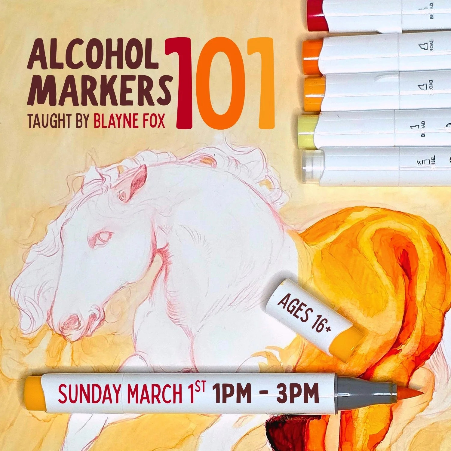 Alcohol Markers 101 (March 1)