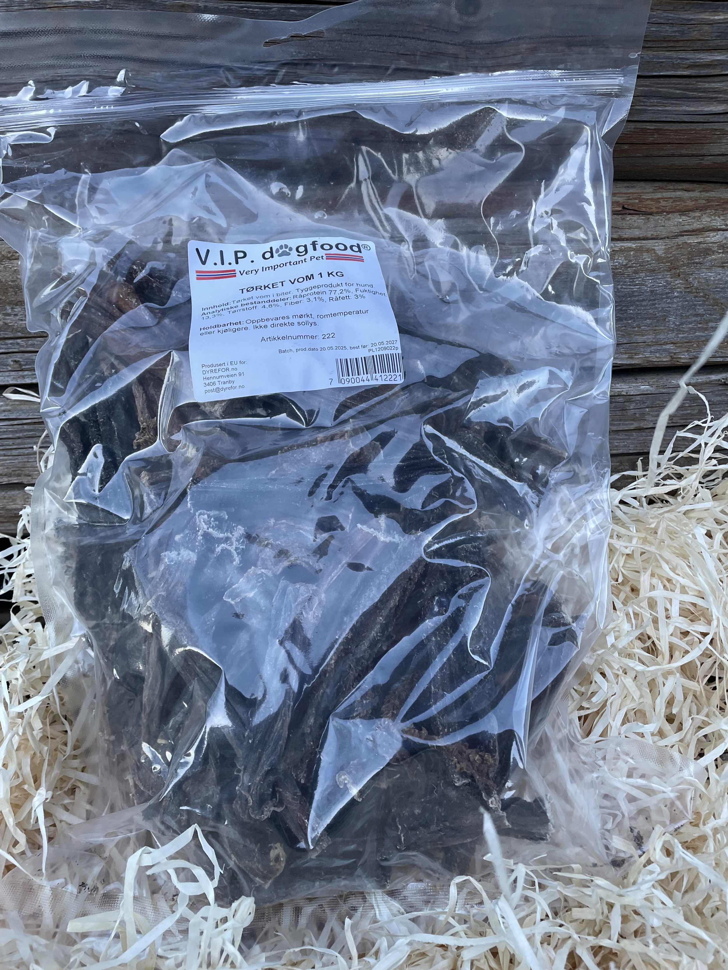 V.I.P. Tørket vom i biter 1kg