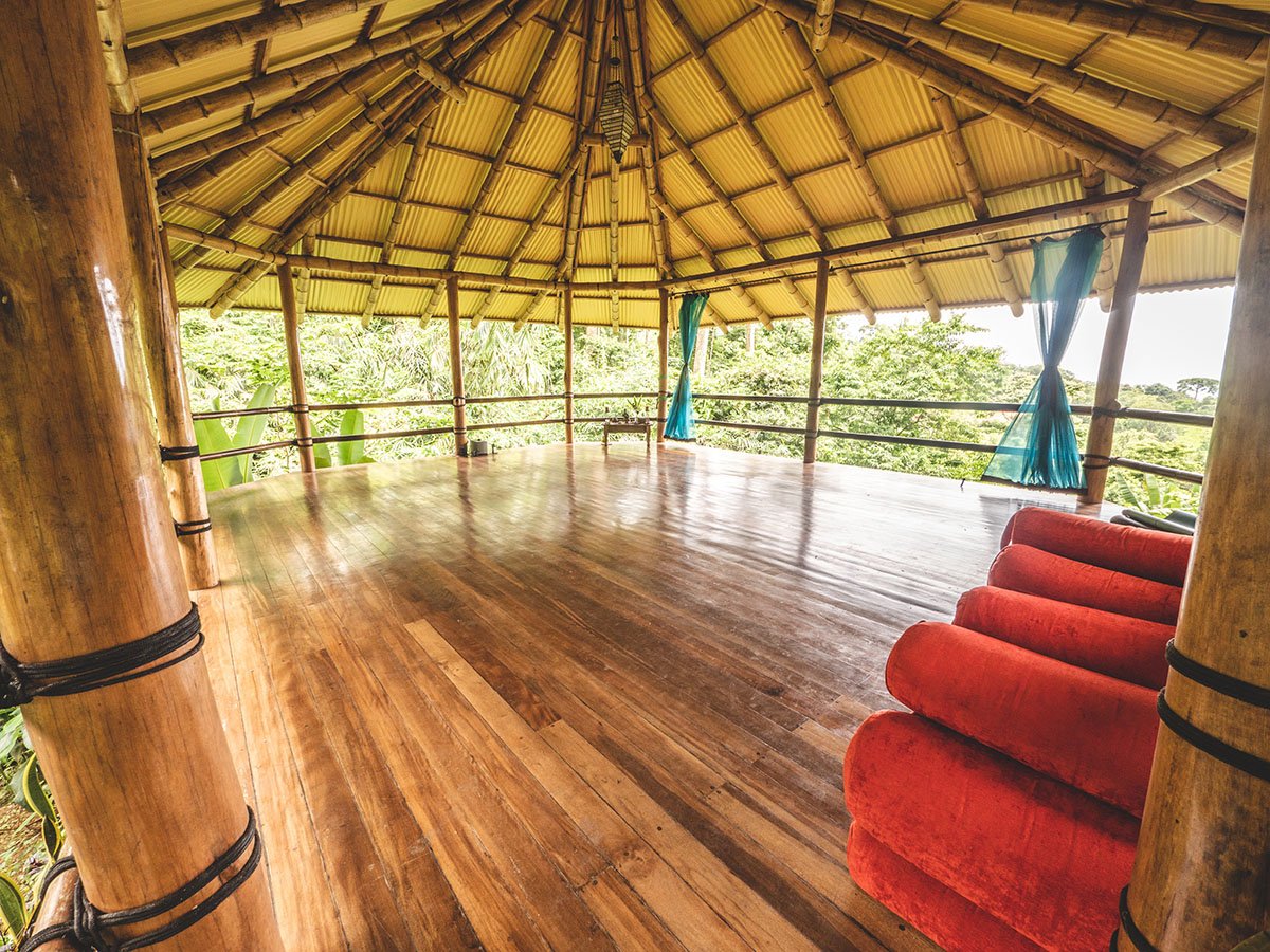 Yoga room at Selva Armonia