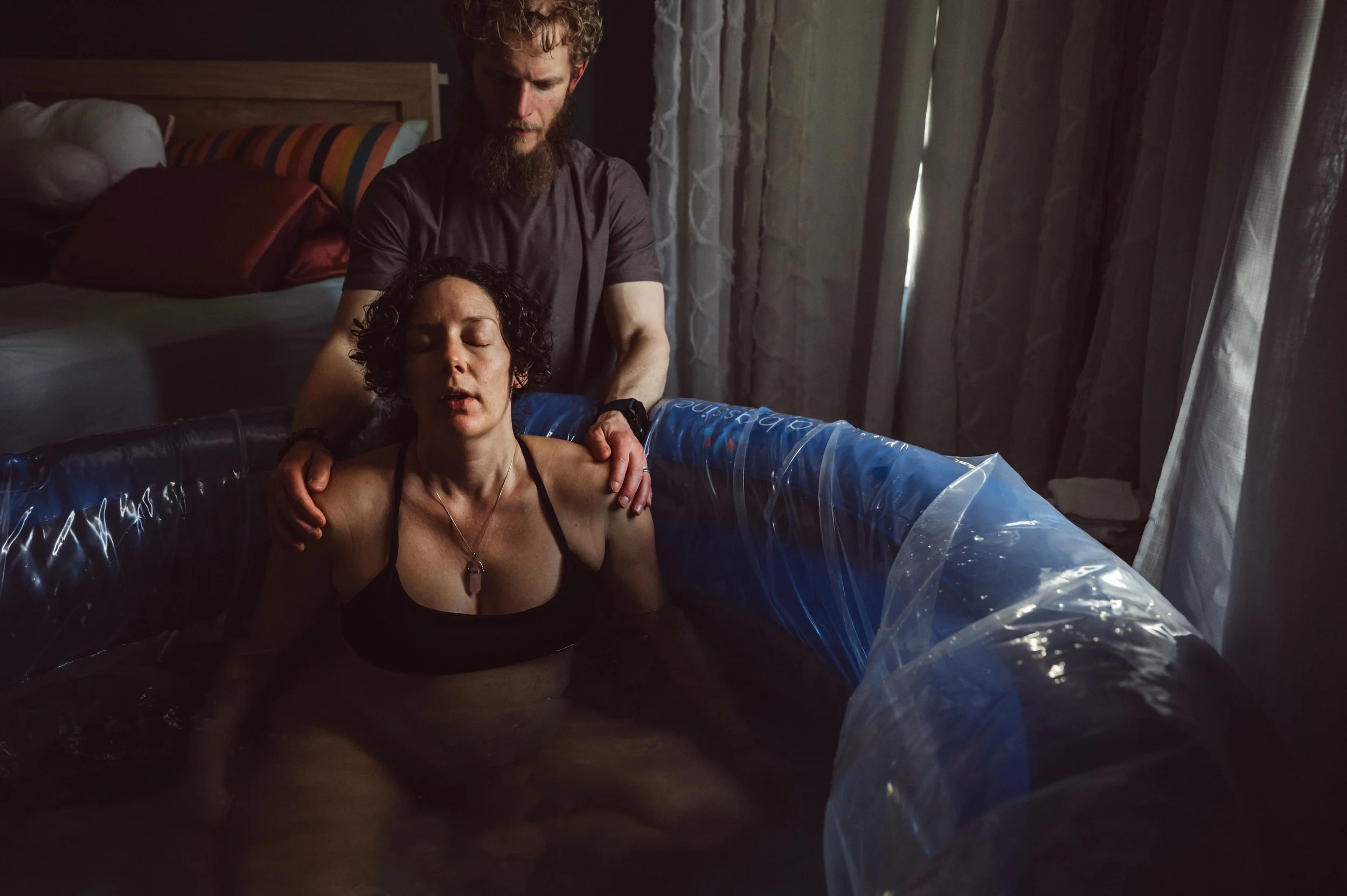 home water birth with midwife