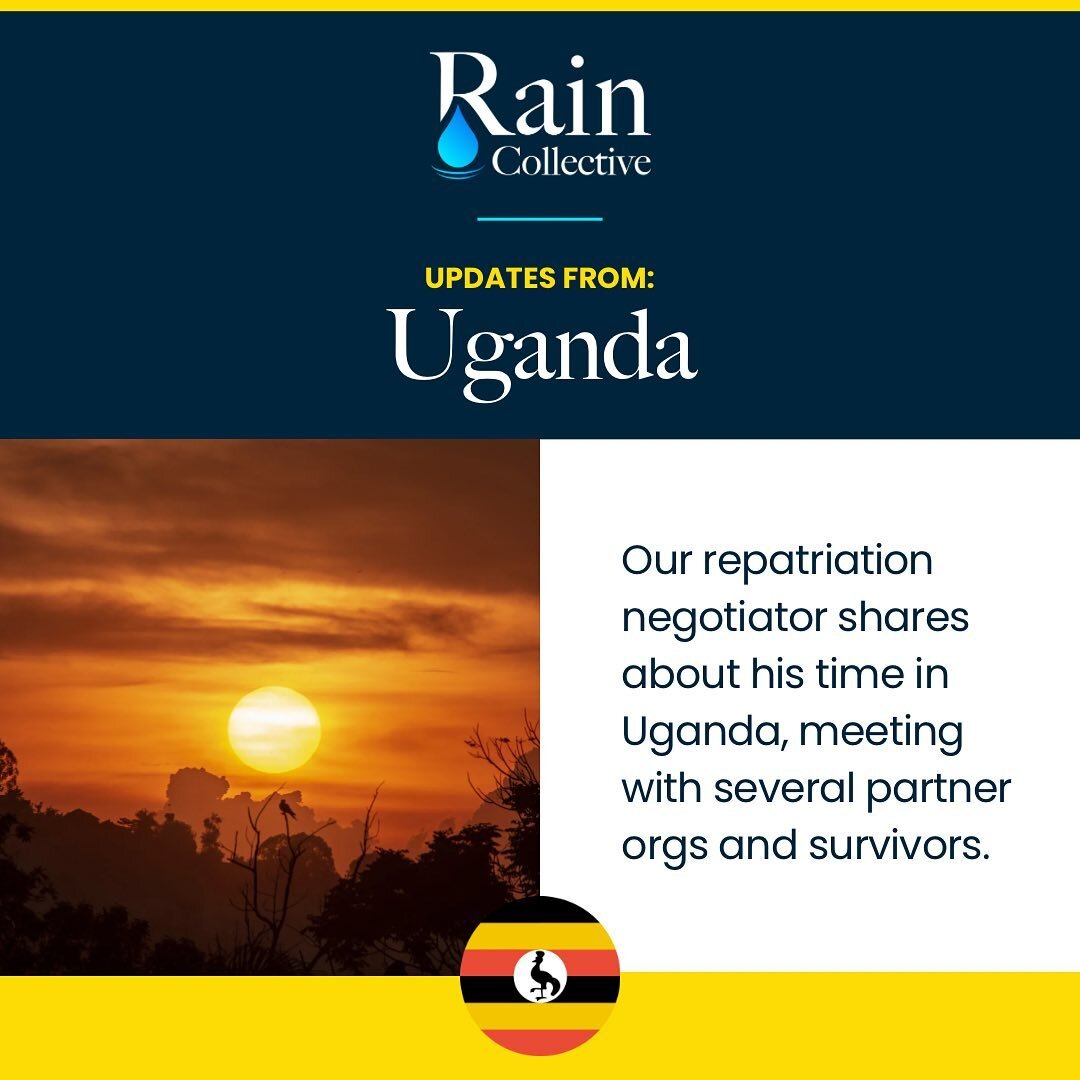 Recently in Uganda our repatriation negotiator met with several of the government and NGO partners we worked with over the last year, as well as some survivors we helped repatriate. 

Visits included the Salvation Army headquarters in Kampala, @redoa