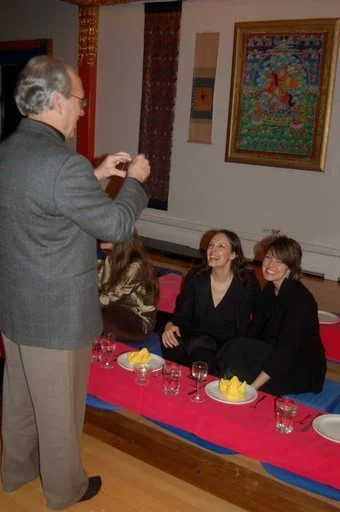 Celebrating the end of a Dathun, a month-long silent retreat with Acharya Richard John at Karma Choling in Vermont's North Eastern Kingdom