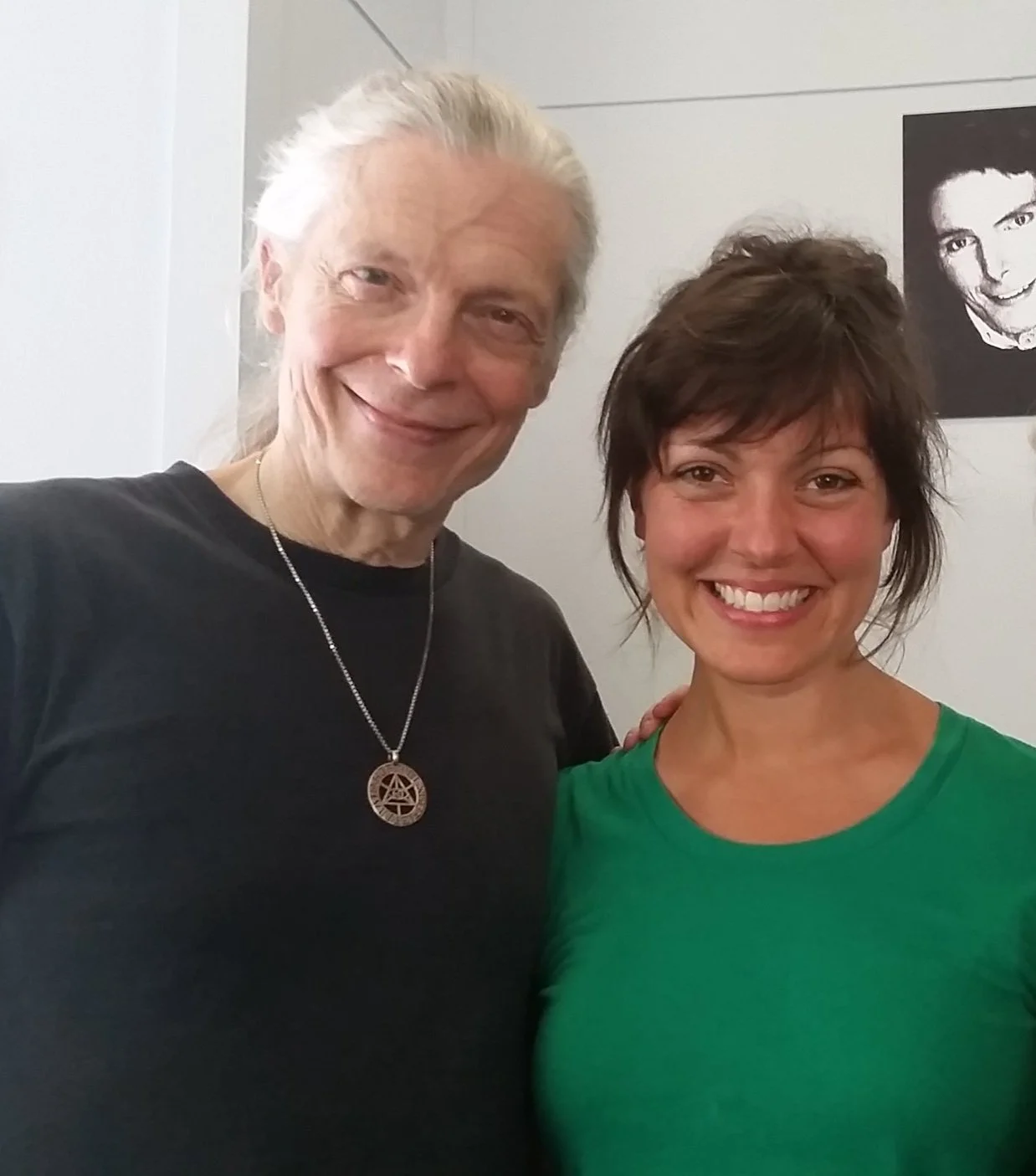 Lunch with renowned artist Alex Grey in Omega faculty dining room