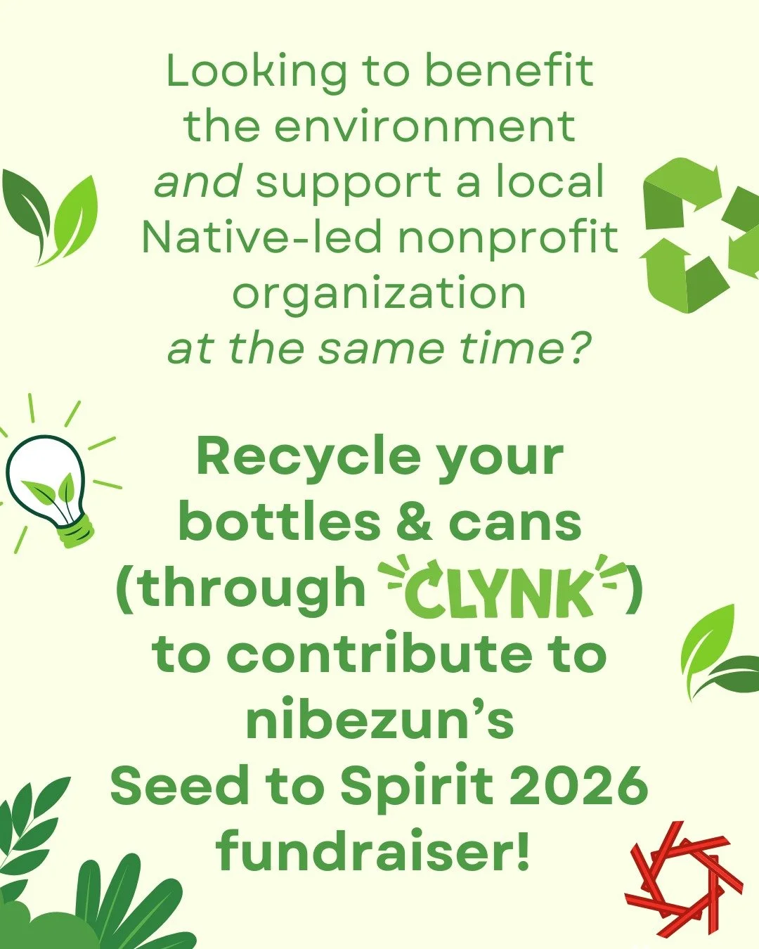 What better way to donate than by recycling to benefit our Mother Earth at the same time?

Every bag of returnables that you recycle brings direct support to sustaining our programs and to our collective home, Mother Earth.

We hope that this option 