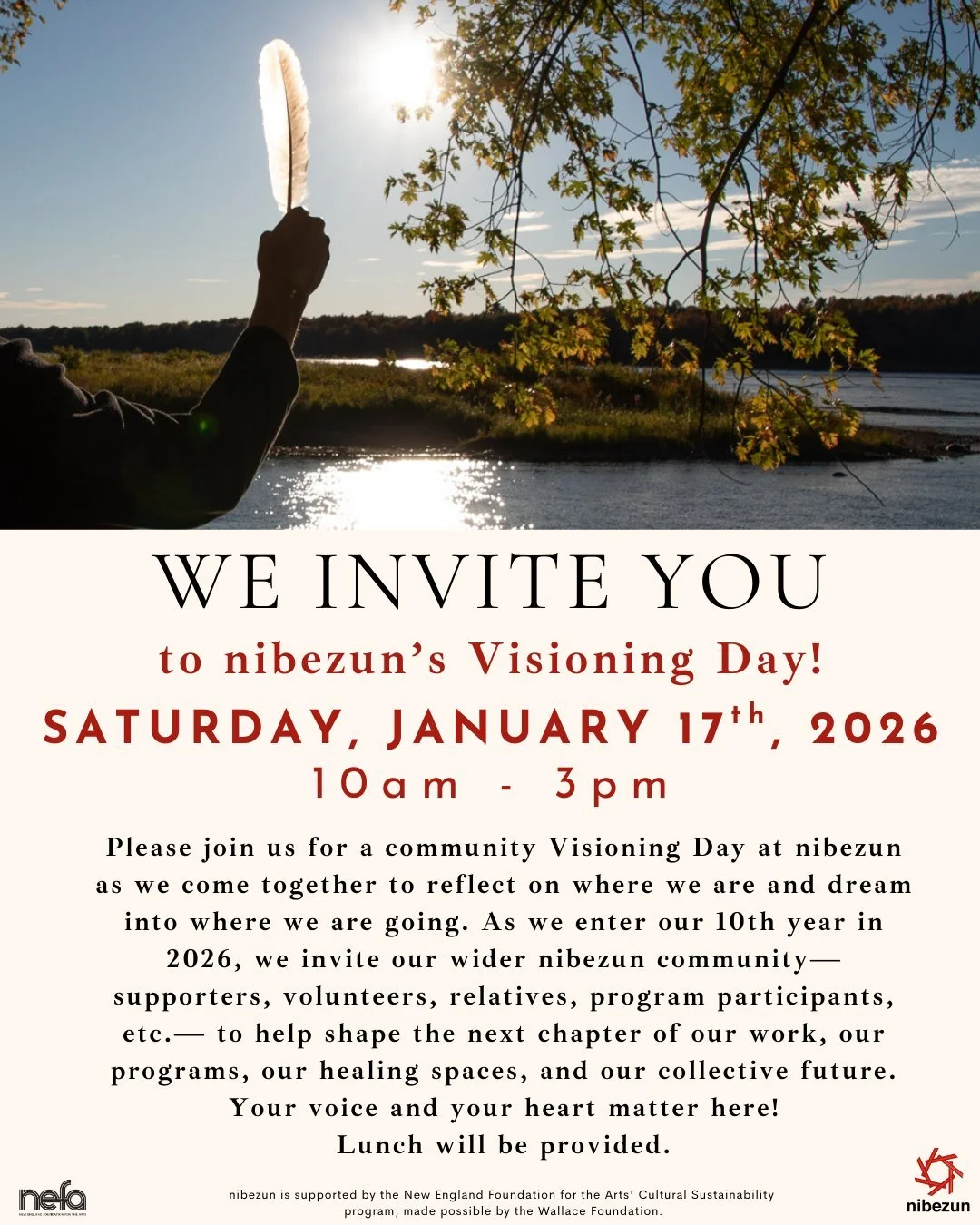 Join us for a community Visioning Day at nibezun as we come together to reflect on where we are &mdash; and dream into where we&rsquo;re going.

As we enter our 10th year in 2026, we&rsquo;re calling on our wider nibezun community &mdash; supporters,