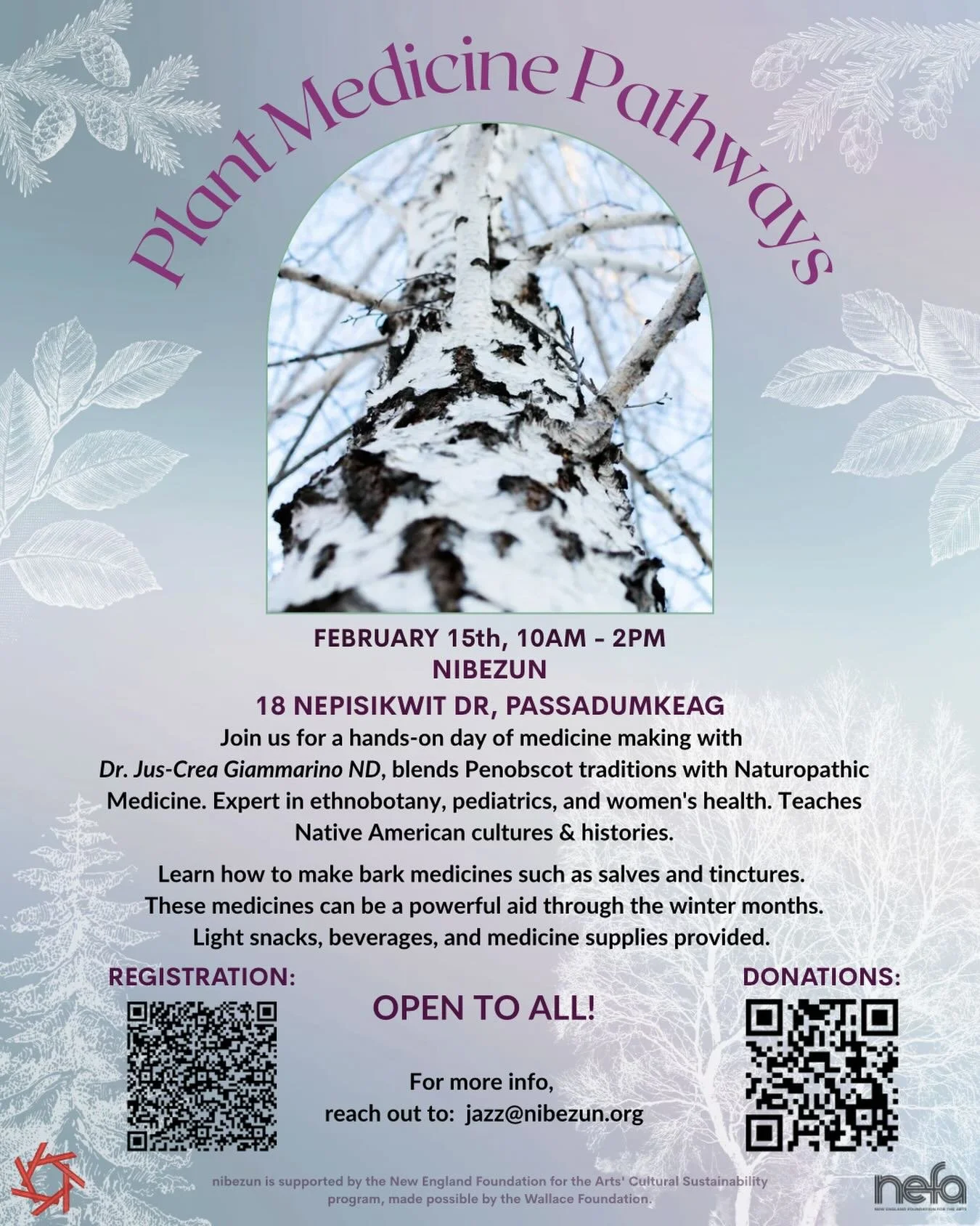 kewikawacolatipana eli-napisonkhatiyakw

&ldquo;We are having fun making medicine together&rdquo;

Join us for a hands-on day of medicine making with Dr. Jus-Crea Giammarino ND, blends Penobscot traditions with Naturopathid Medicine. Expert in ethnob