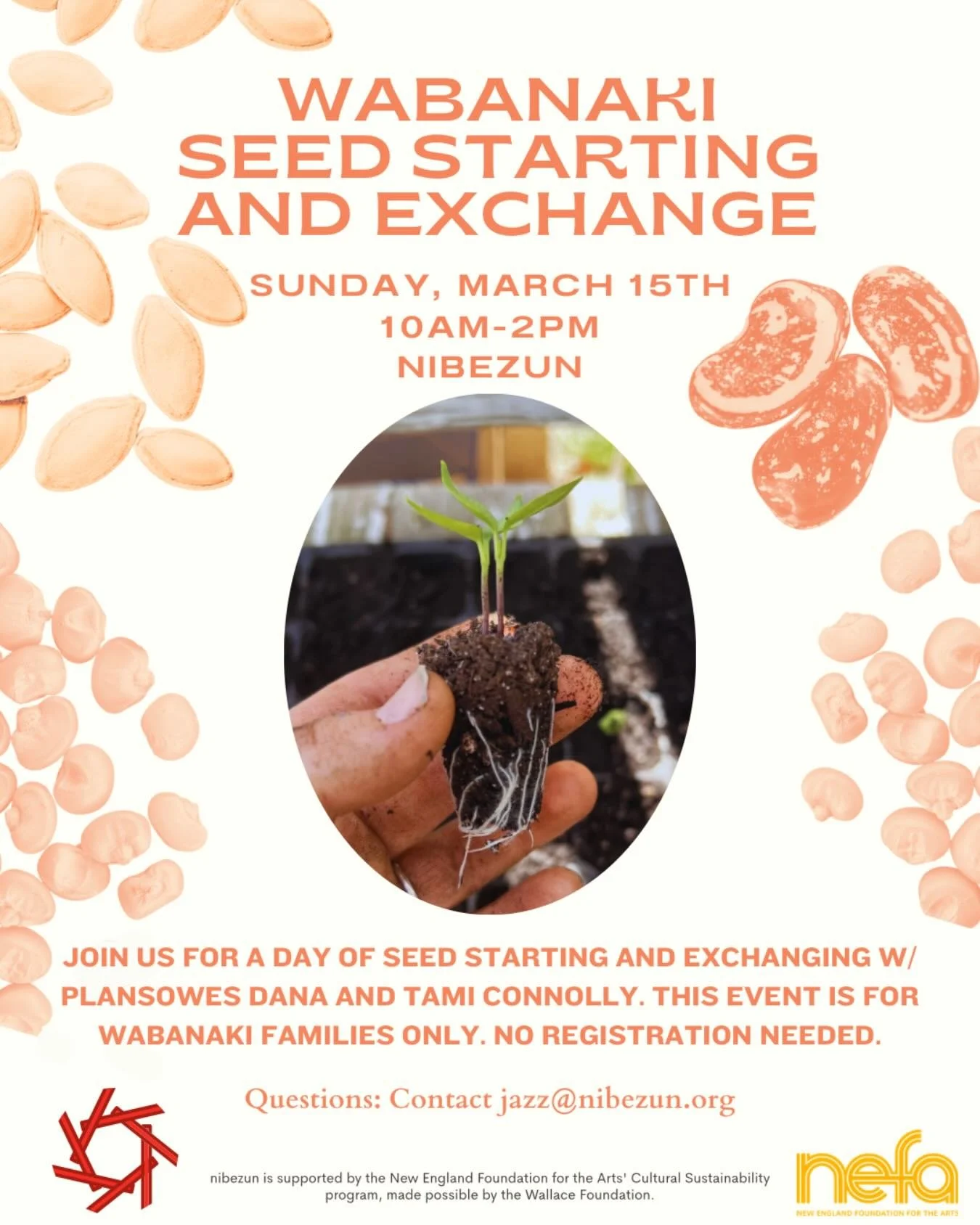 We invite Wabanaki Folk to come out for a day of Seed Starting and Exchanging!

We will have expert seed carriers Plansowes Dana and Tami Connolly leading us for the day in what are the best methods for starting seeds and what plants are companions i