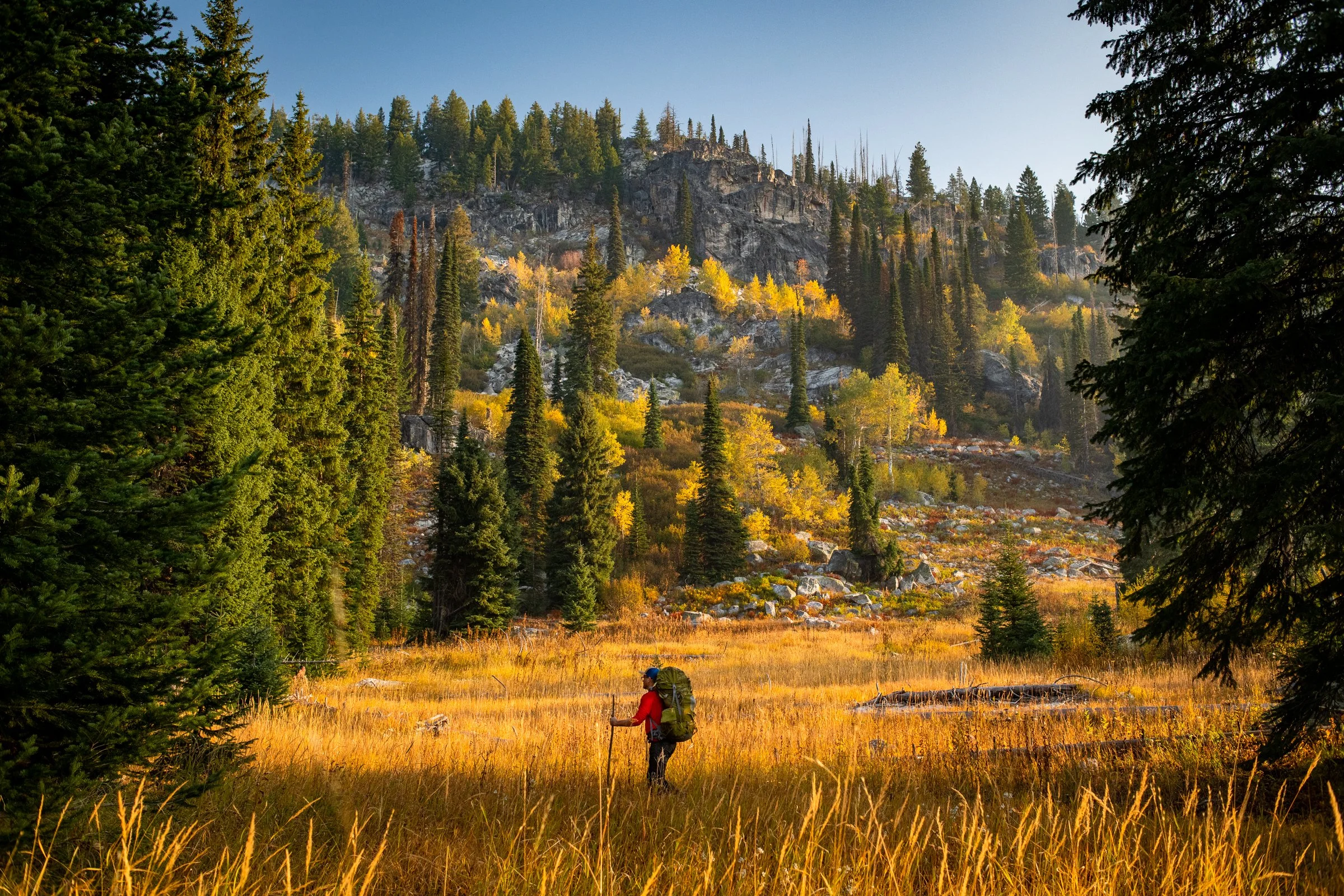 Hiking in the Fall season in the Payette National Forest near McCall, Idaho - landscape photography by Jon Conti, Idaho photographer.