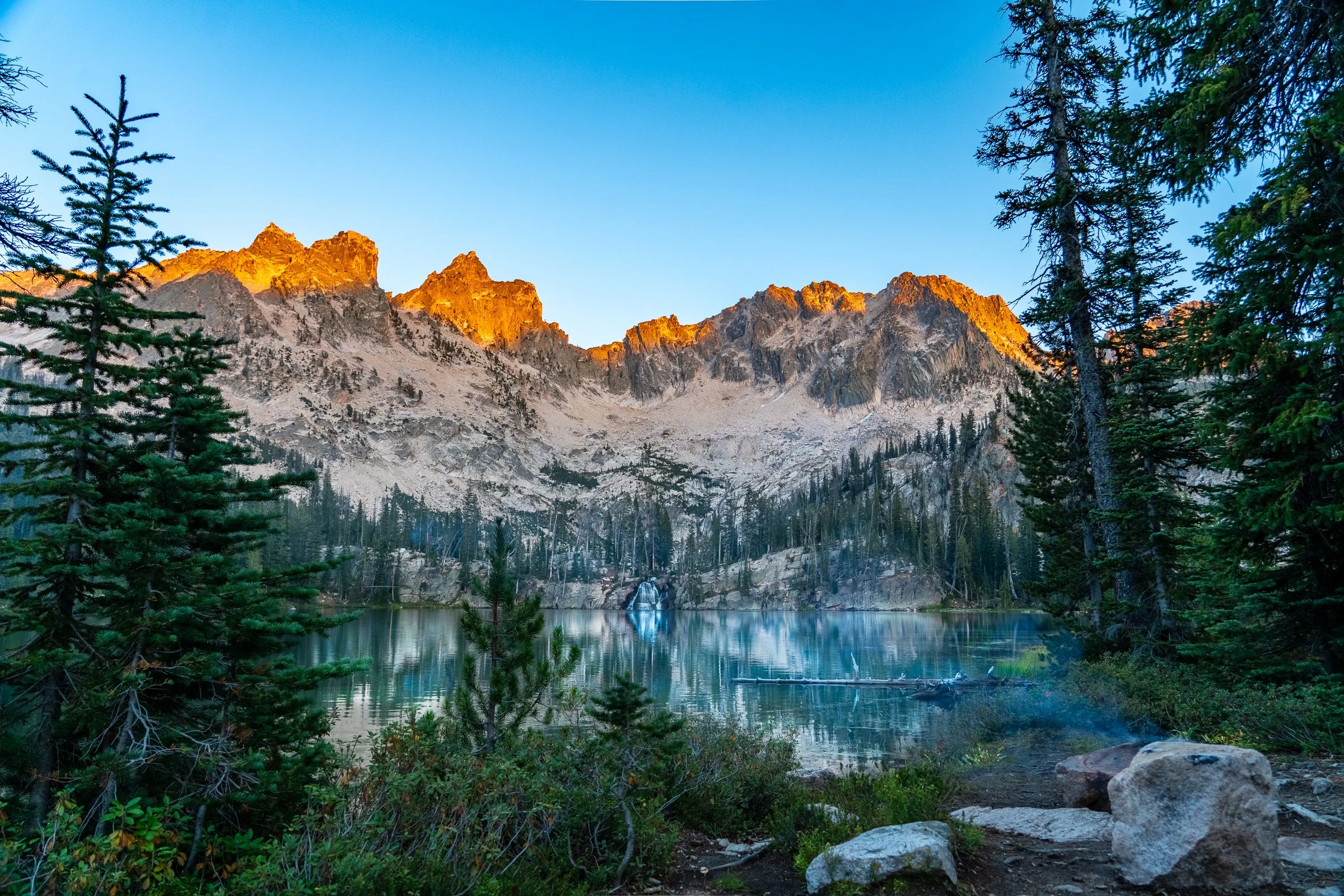 Sunset over Cramer Lake near Stanley, Idaho - landscape photography by Jon Conti, Idaho photographer.