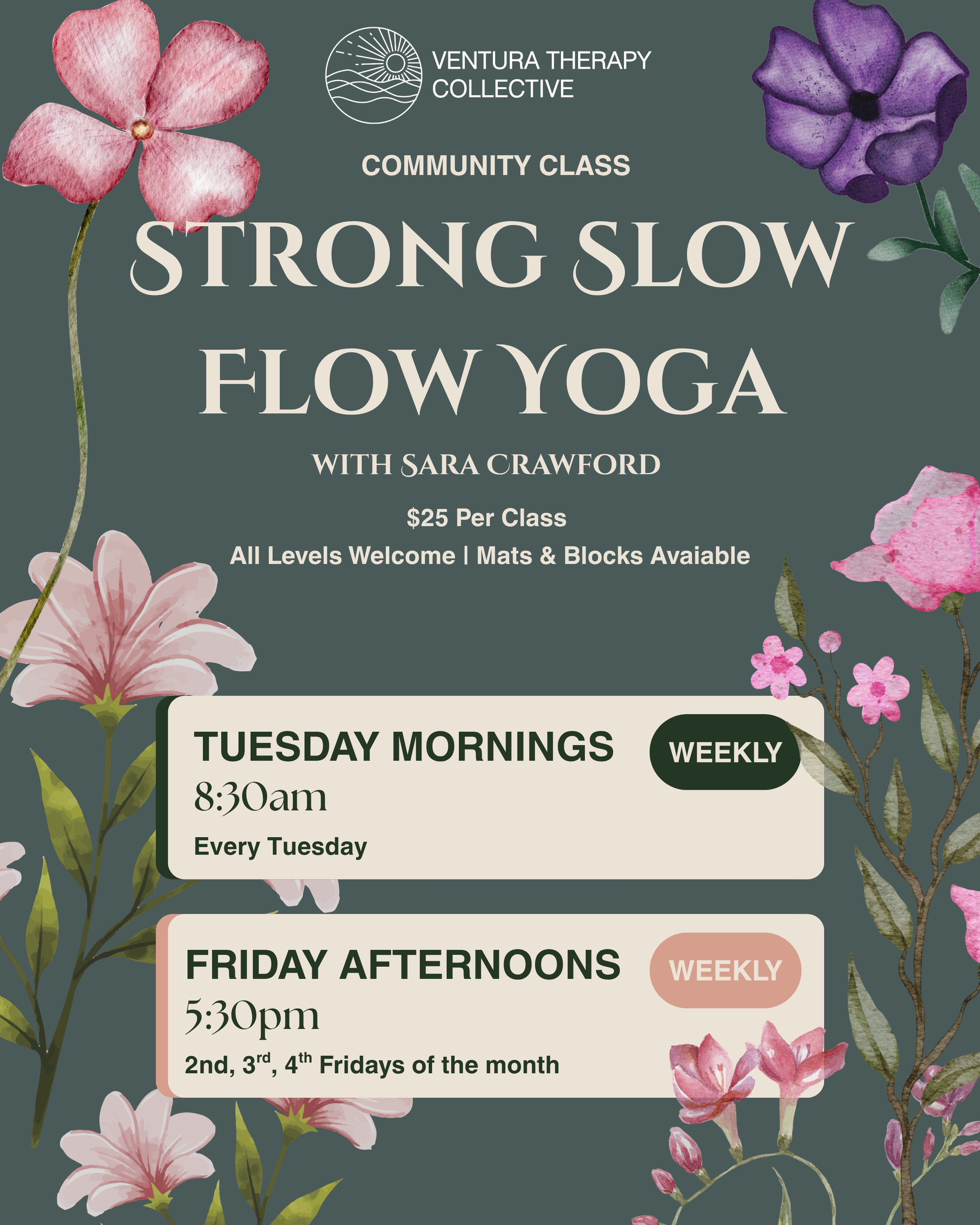 Afternoon Community Yoga w. Sara